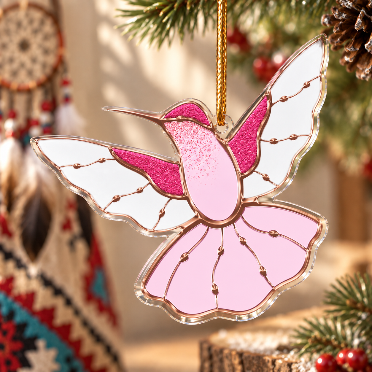 Sacred Spirit Hummingbird Ornament Unique Gift Decor Flat Acrylic