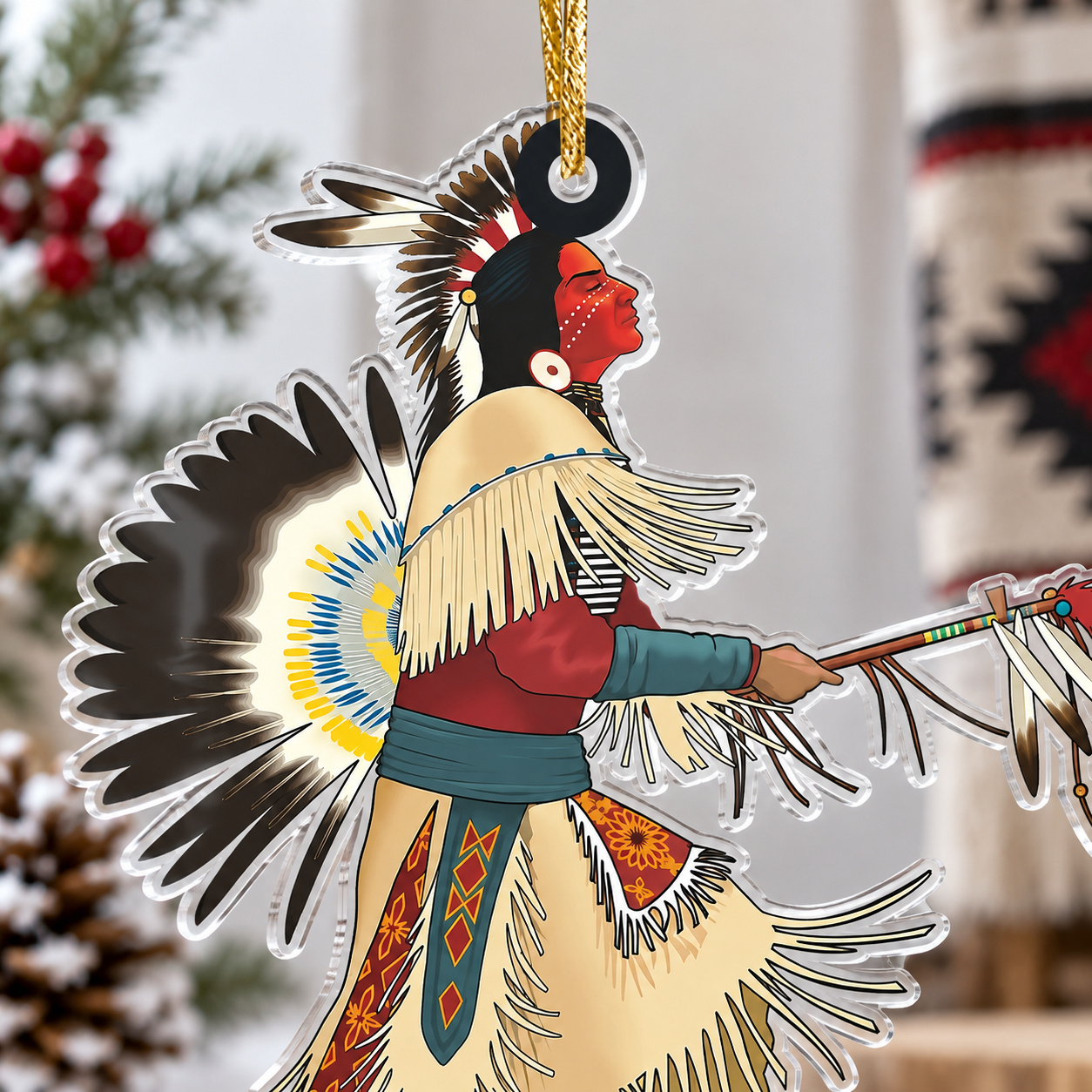 Native Chief American - Unique Gift Decor Flat Acrylic