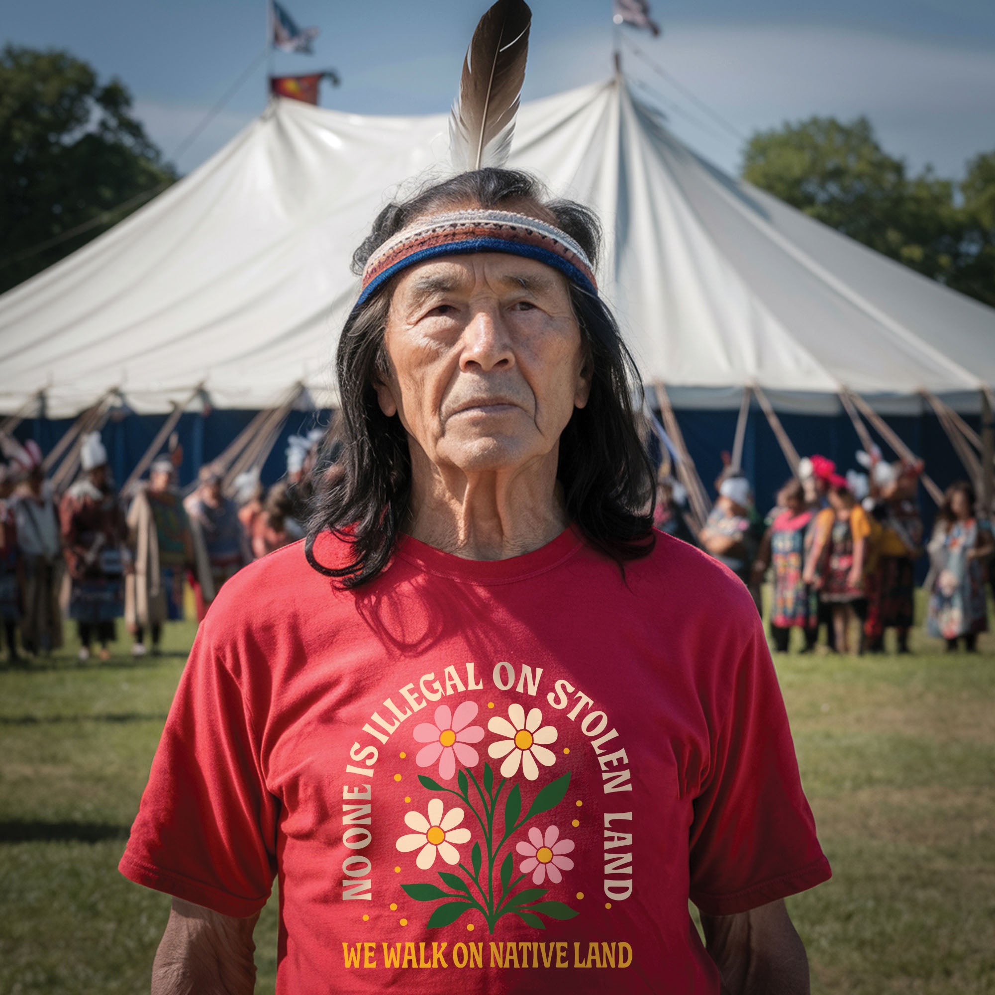 No One Is Illegal on Stolen Land We Walk on Native Land Unisex T-shirt/V-neck T-shirt/Hoodie/Sweatshirt N324