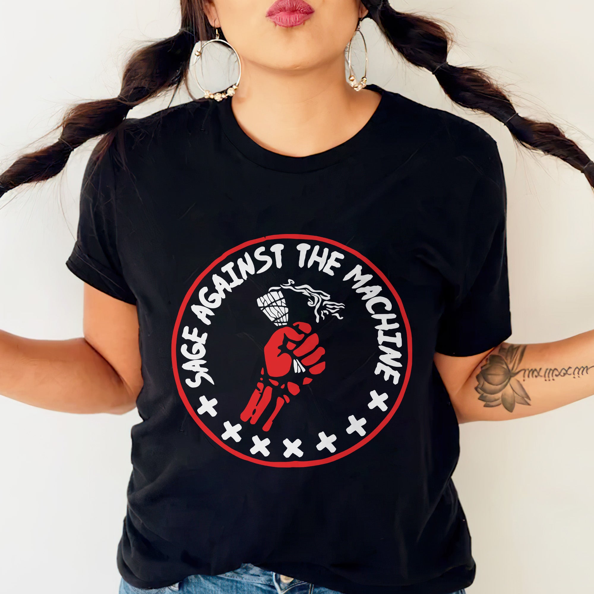 Sage Against The Machine Spiritual Power and Resistance Unisex T-shirt/T-shirt V-Neck/Hoodie/Sweatshirt 357