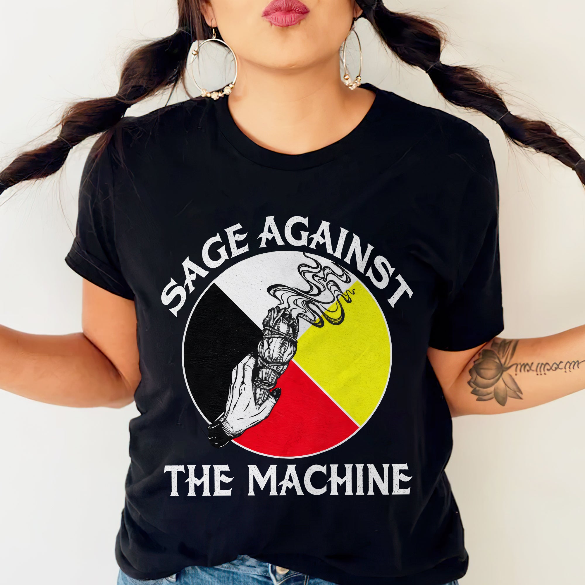 Sage Against The Machine Spiritual Power and Resistance Unisex T-shirt/T-shirt V-Neck/Hoodie/Sweatshirt 363
