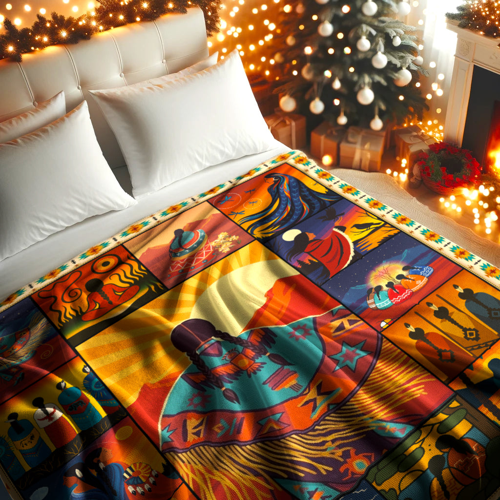 Essence of Indigenous Women Blanket Soft And Warm Fleece Blanket
