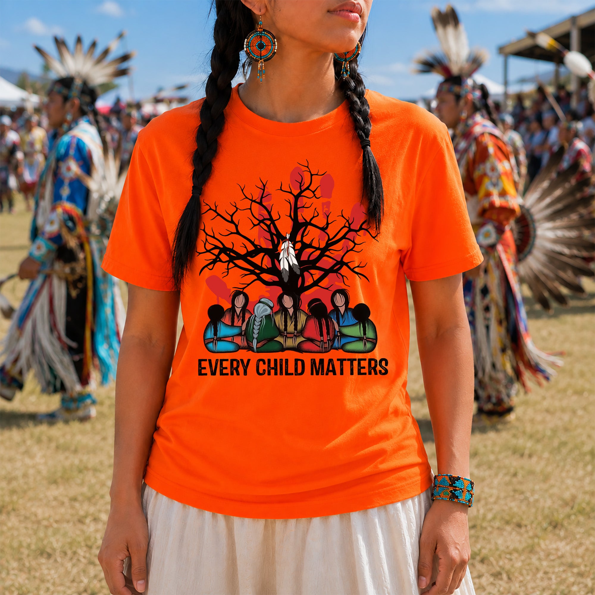 Every Child Matters Indigenous Roots Red Hand Design For Orange Shirt Day Unisex T-shirt/Hoodie/Sweatshirt