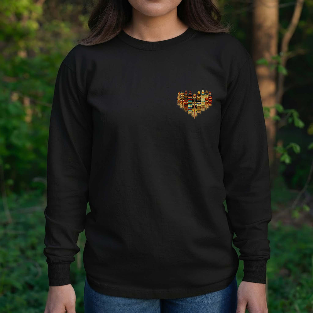 [Two Sides] Feathers Appear When Angels Are Near – Indigenous Women Native American Unisex Tank Top/Long Sleeve/Hoodie Zip