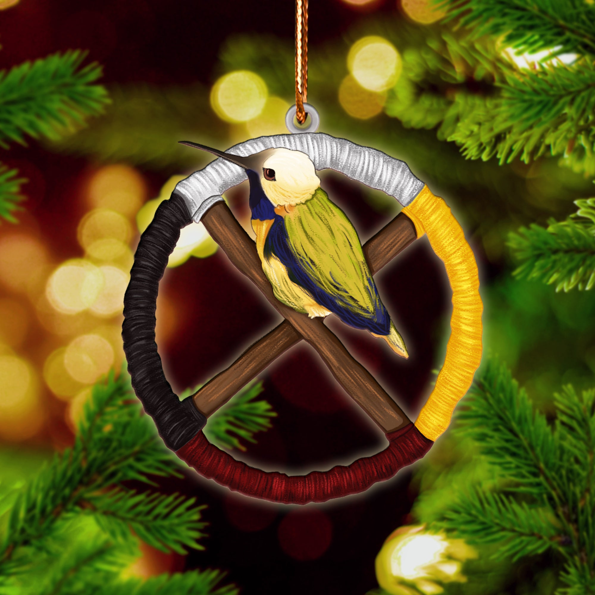 Humming Bird Native American - Unique Gift Decor Flat Acrylic