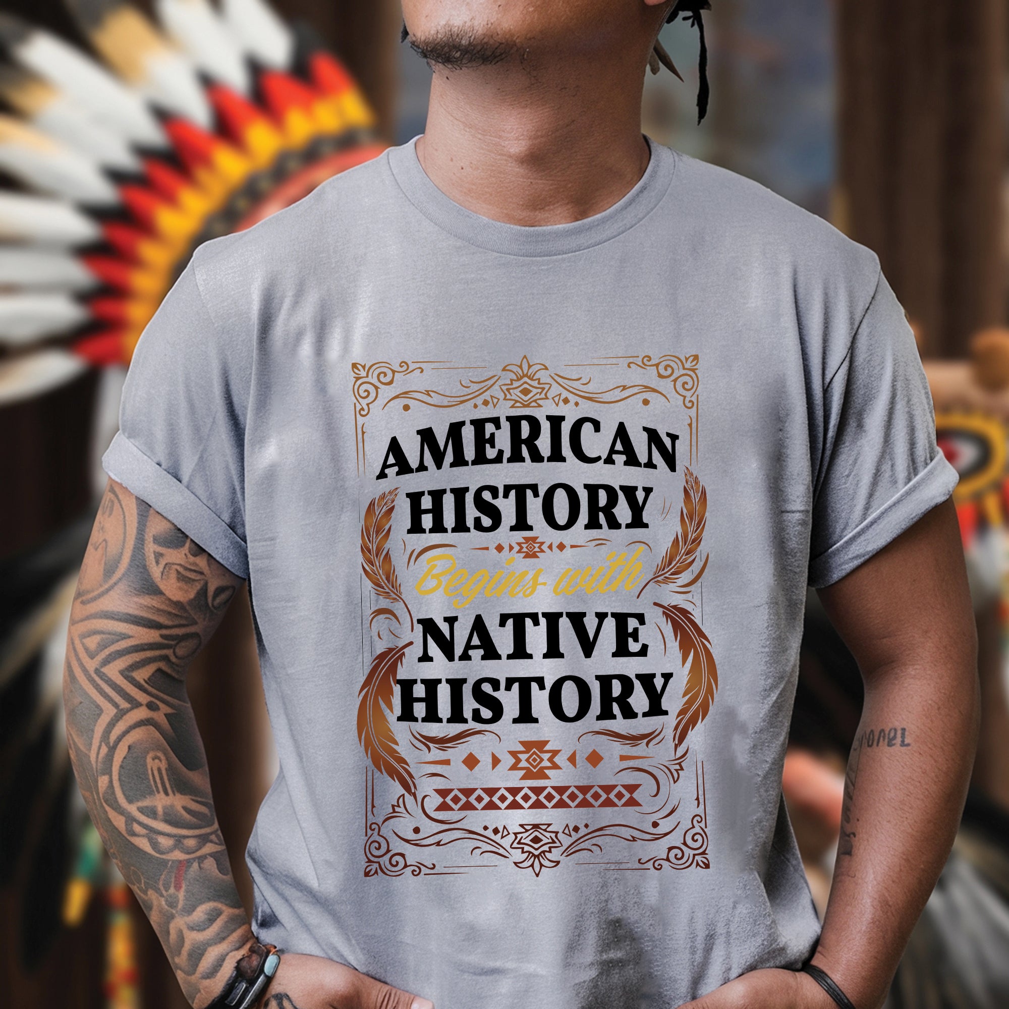 American History Begins with Native History Unisex T-Shirt/T-Shirt V-Neck/Hoodie/Sweatshirt