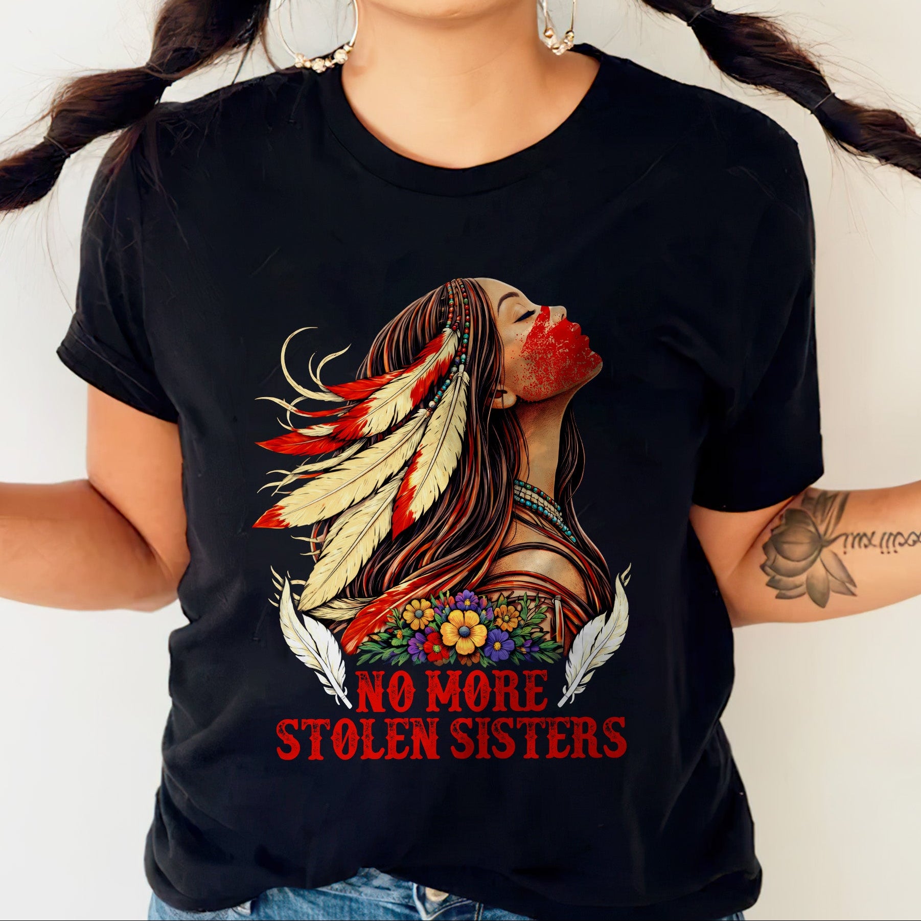 No More Stolen Sisters Native American Women’s Unisex T-shirt/T-shirt V-Neck/Hoodie/Sweatshirt
