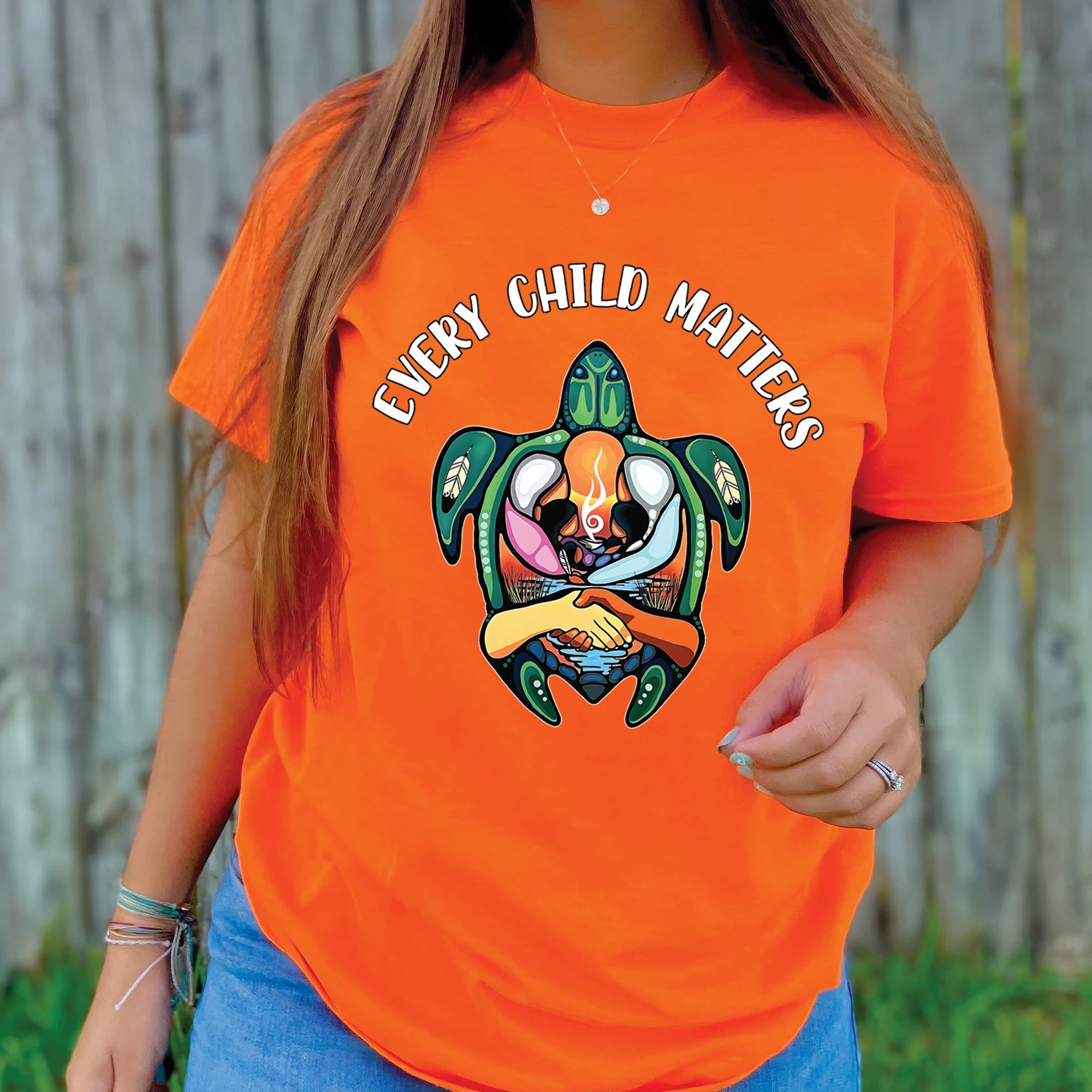 Turtle of Unity, Hands of Remembrance - For Every Child Matters Unisex T-Shirt/Hoodie/Sweatshirt 174