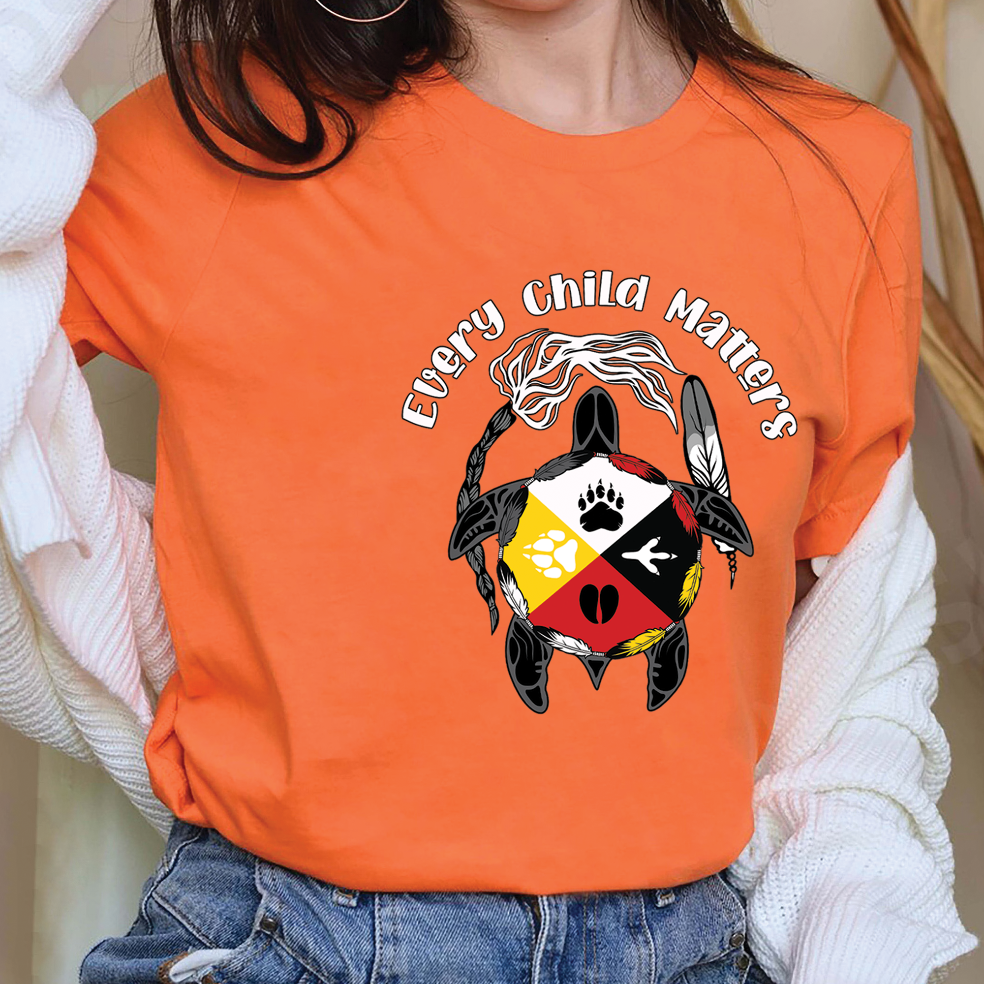 Sacred Circle of Healing – For Orange Shirt Day Unisex T-Shirt/Hoodie/Sweatshirt 143