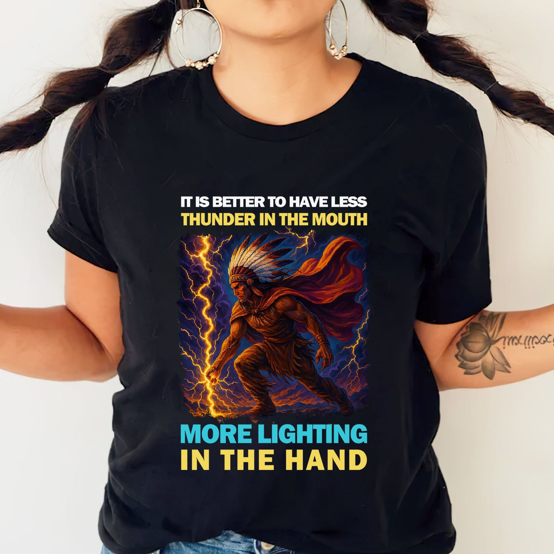 It Is Better To Have Less Thunder In The Mouth More Lighting In The Hand – Unisex T-Shirt/T-Shirt V-Neck/Hoodie/Sweatshirt