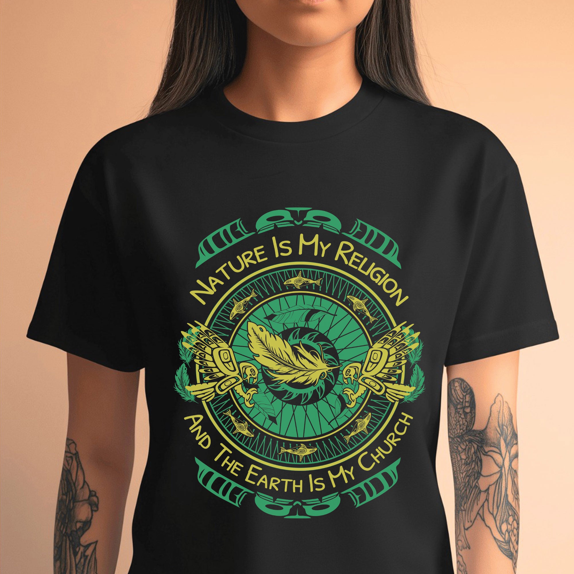 Nature Is My Religion And The Earth Is My Church Unisex T-Shirt/T-Shirt V-Neck/Hoodie/Sweatshirt - N65