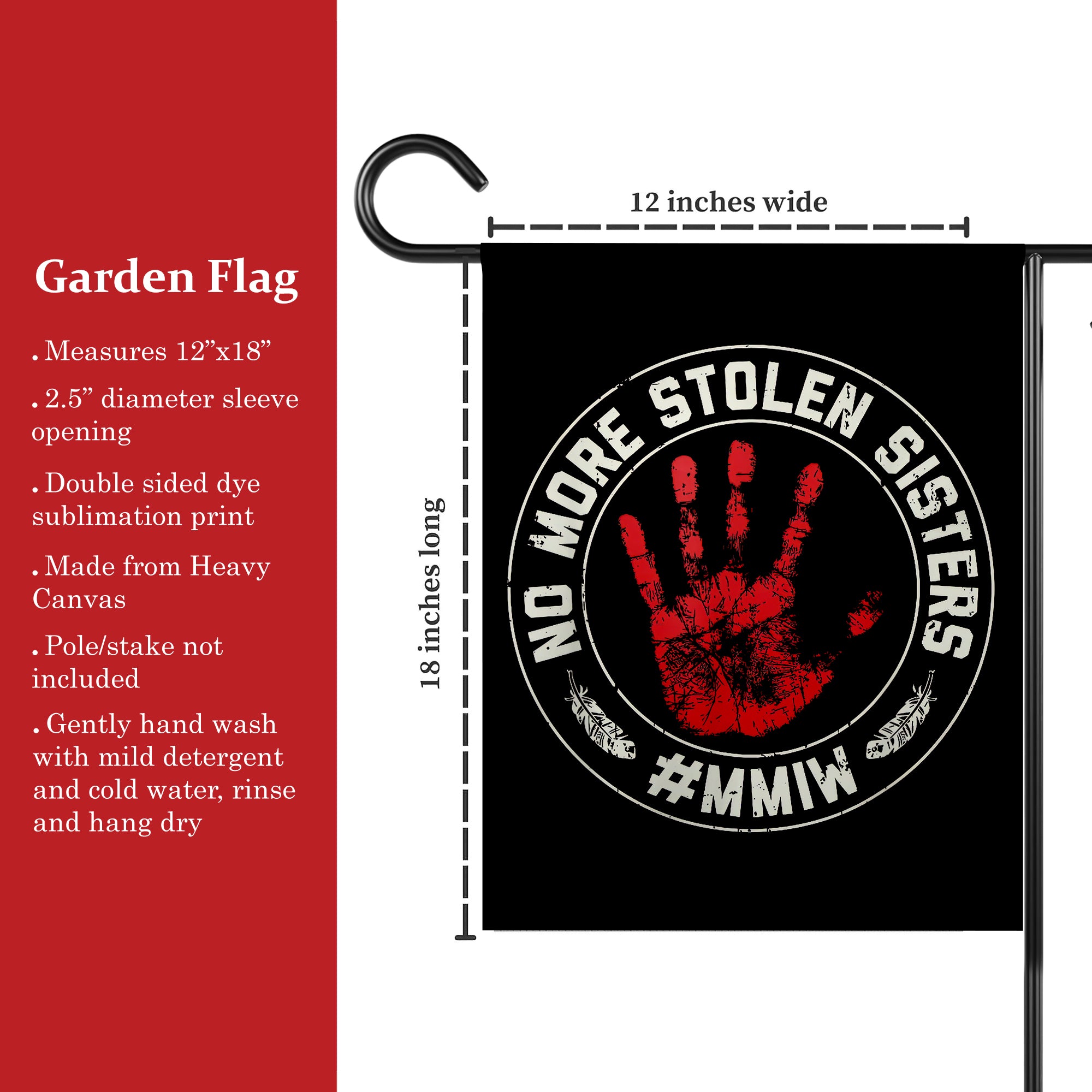 No More Stolen Sisters MMIW - Native American Flag Garden House Yard for Decor Outdoor