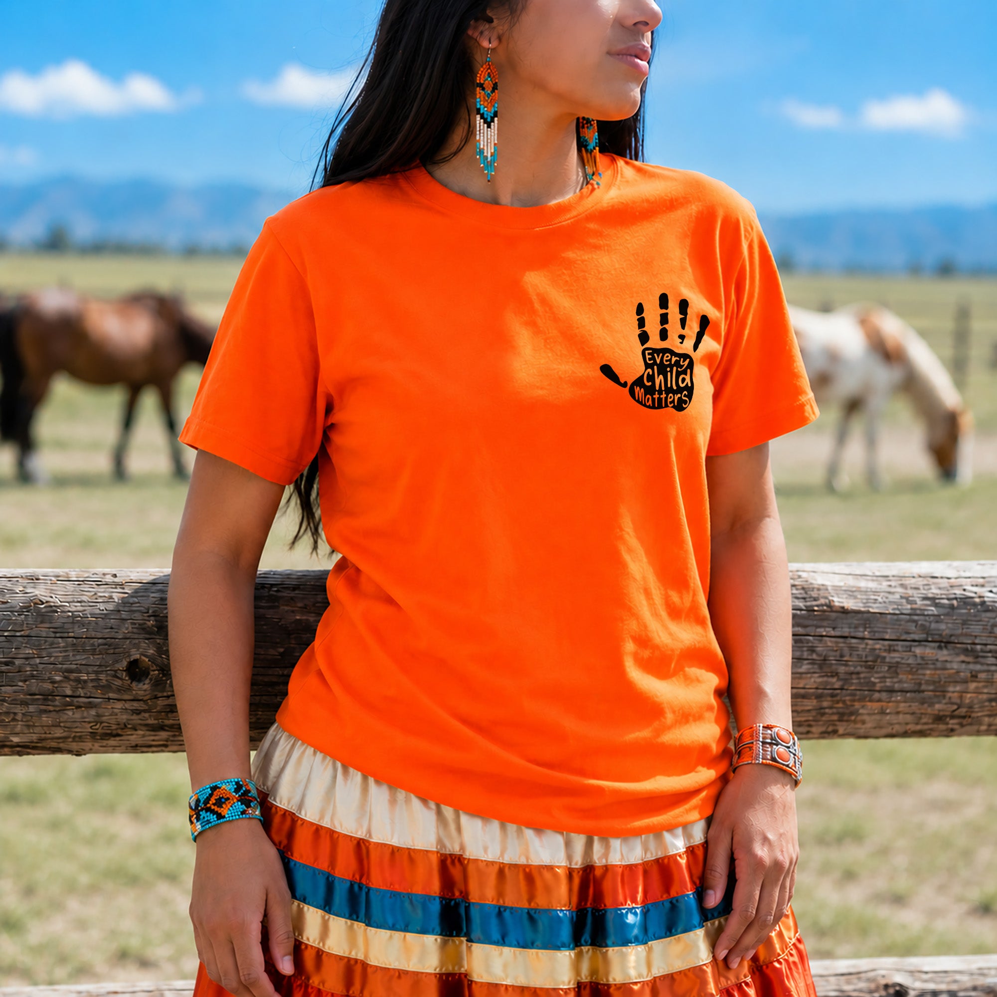 [Two Sides] They Tried To Silence Us Every Child Matters Orange Unisex T-shirt/T-shirt V-Neck/Hoodie/Sweatshirt/Long Sleeve