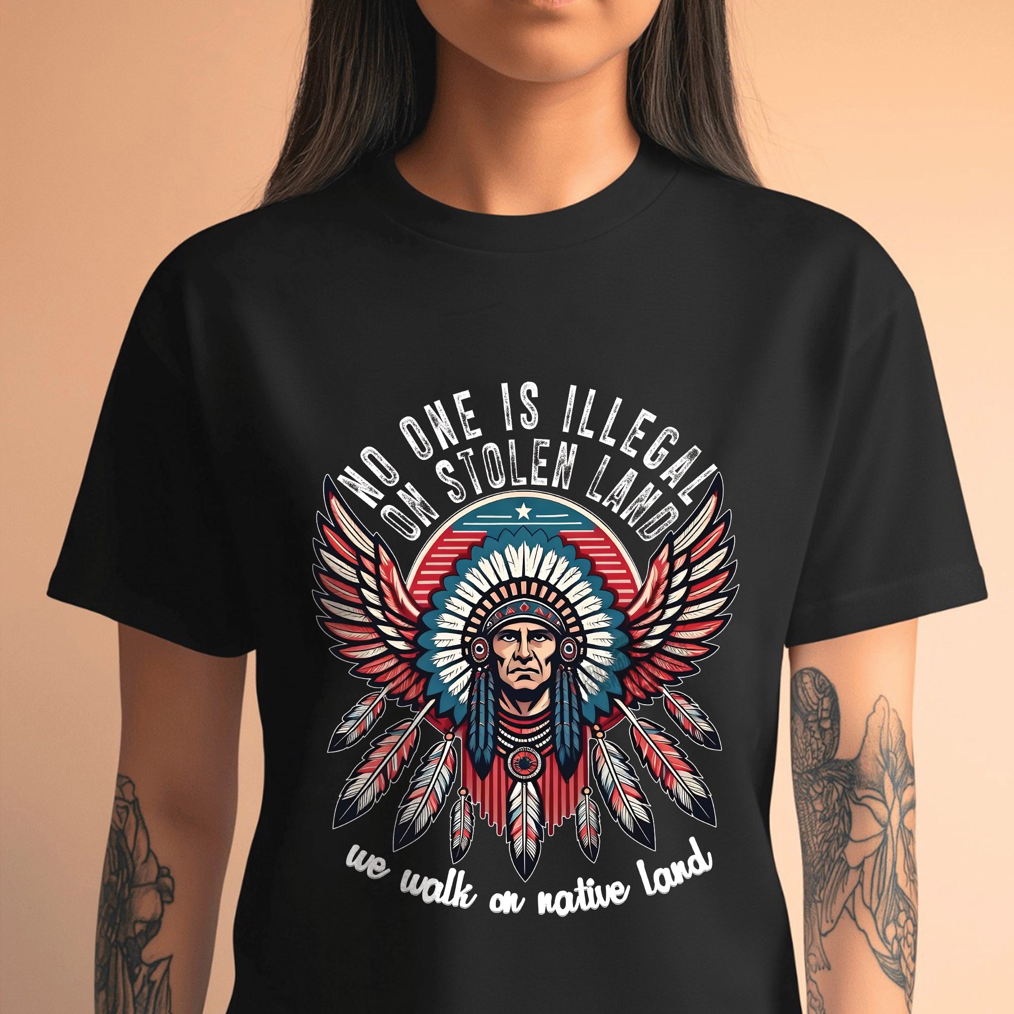 No One Is Illegal On Stolen Land - Unisex T-Shirt/T-Shirt V-Neck/Hoodie/Sweatshirt N51