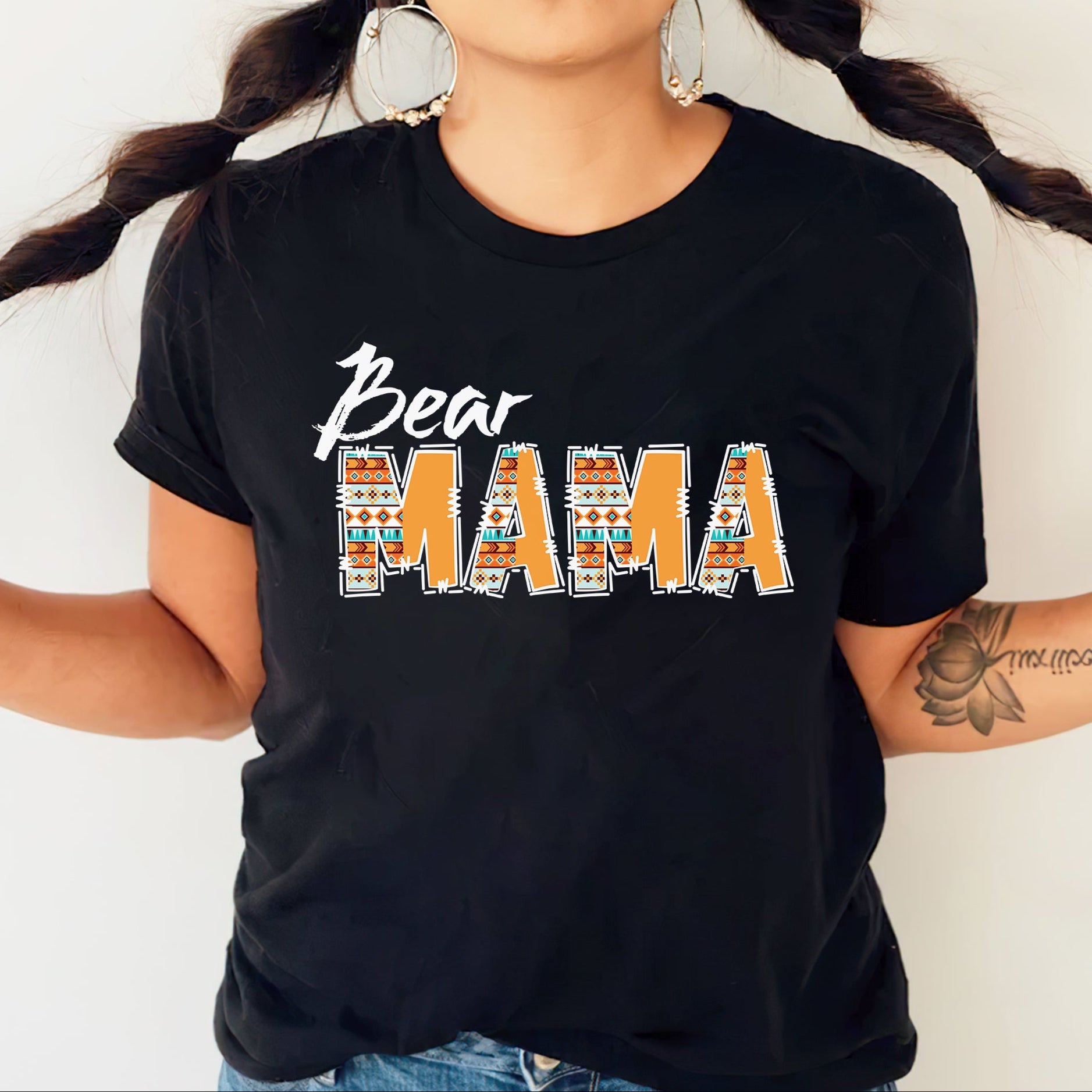 Bear Mama – Tribal Print Unisex T-Shirt/T-Shirt V-Neck/Hoodie/Sweatshirt