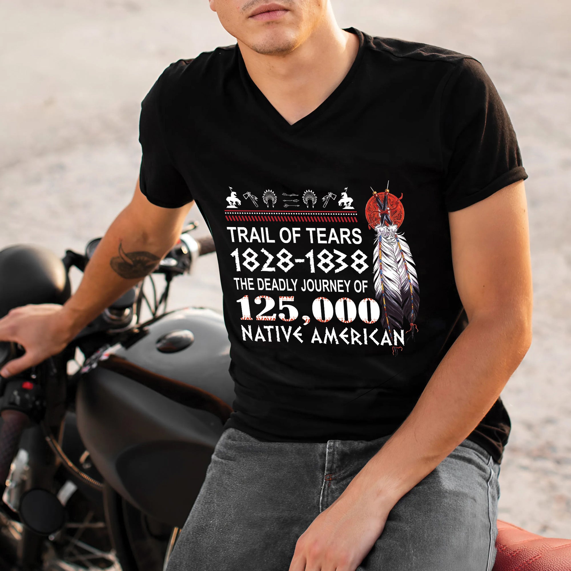 Trail of Tears 1828–1838 – The Deadly Journey of 125,000 Native American Lives Unisex T-shirt/T-shirt V-neck/Hoodie/Sweatshirt