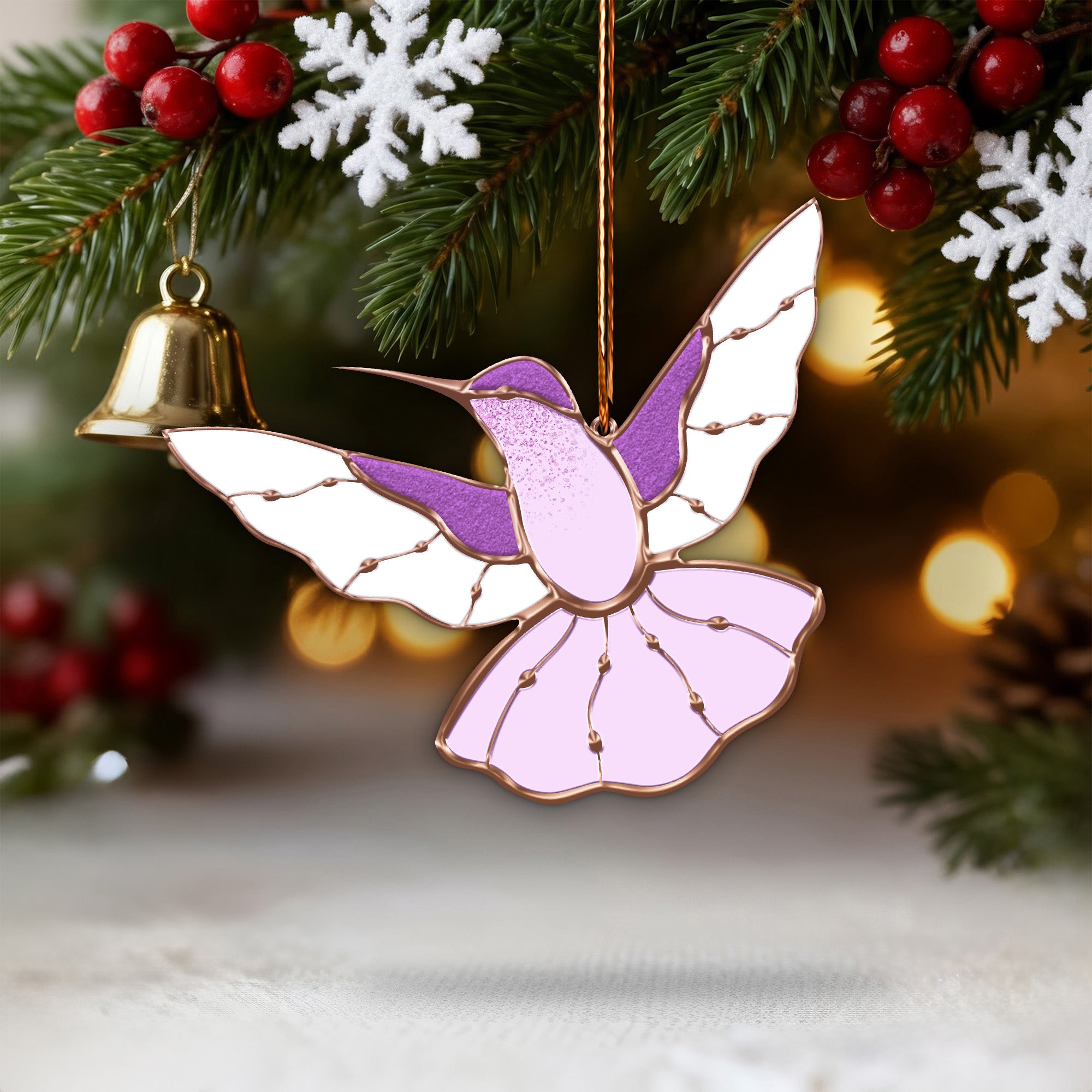 Sacred Spirit Hummingbird Ornament Unique Christmas Gift Decor Flat Acrylic