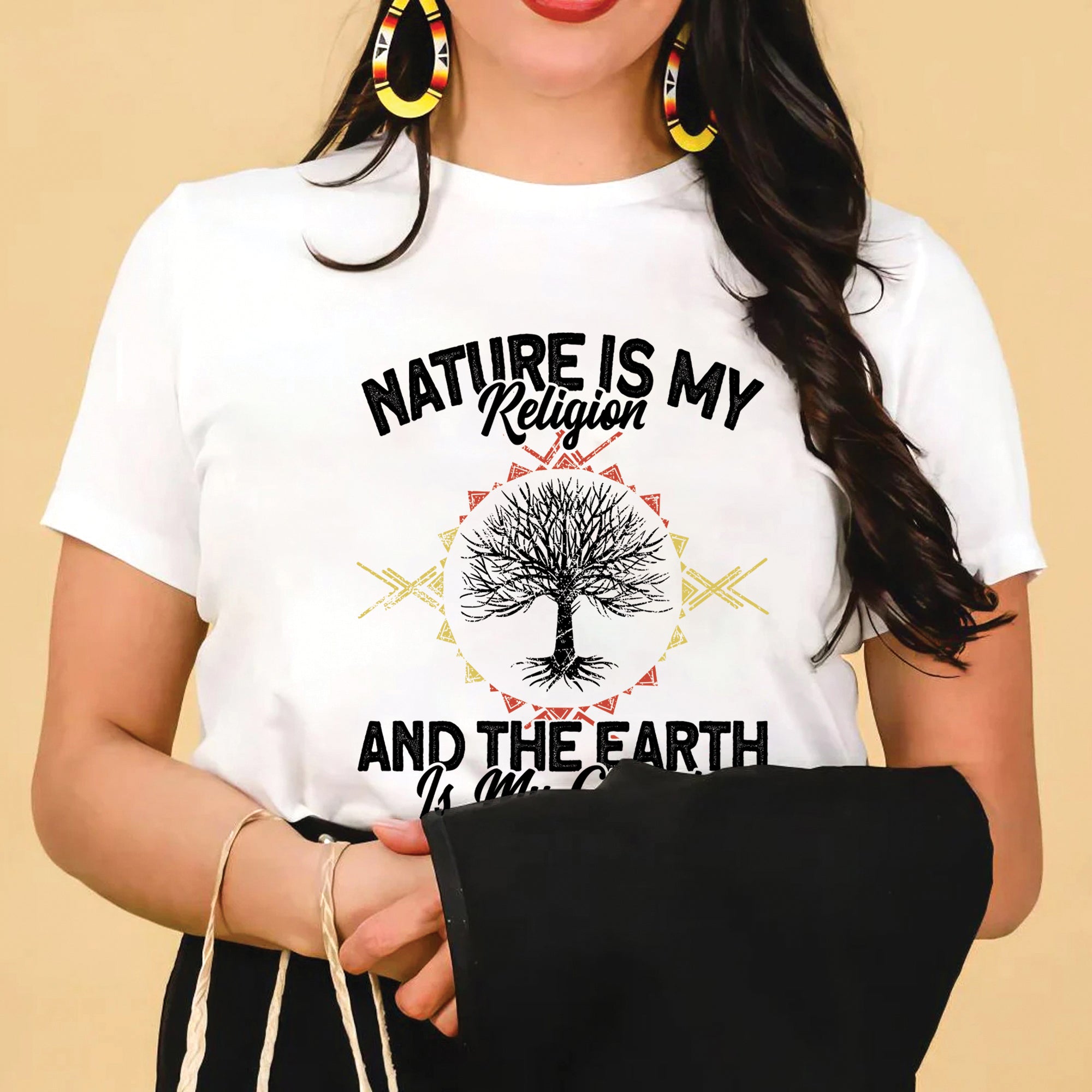 Nature Is My Religion And The Earth Is My Church Unisex T-Shirt/T-Shirt V-Neck/Hoodie/Sweatshirt - N33