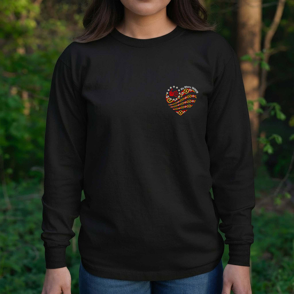 [Two Sides] No More MMIW Tank Top - Native American Heart and Red Hand Unisex Tank Top/Long Sleeve/Hoodie Zip