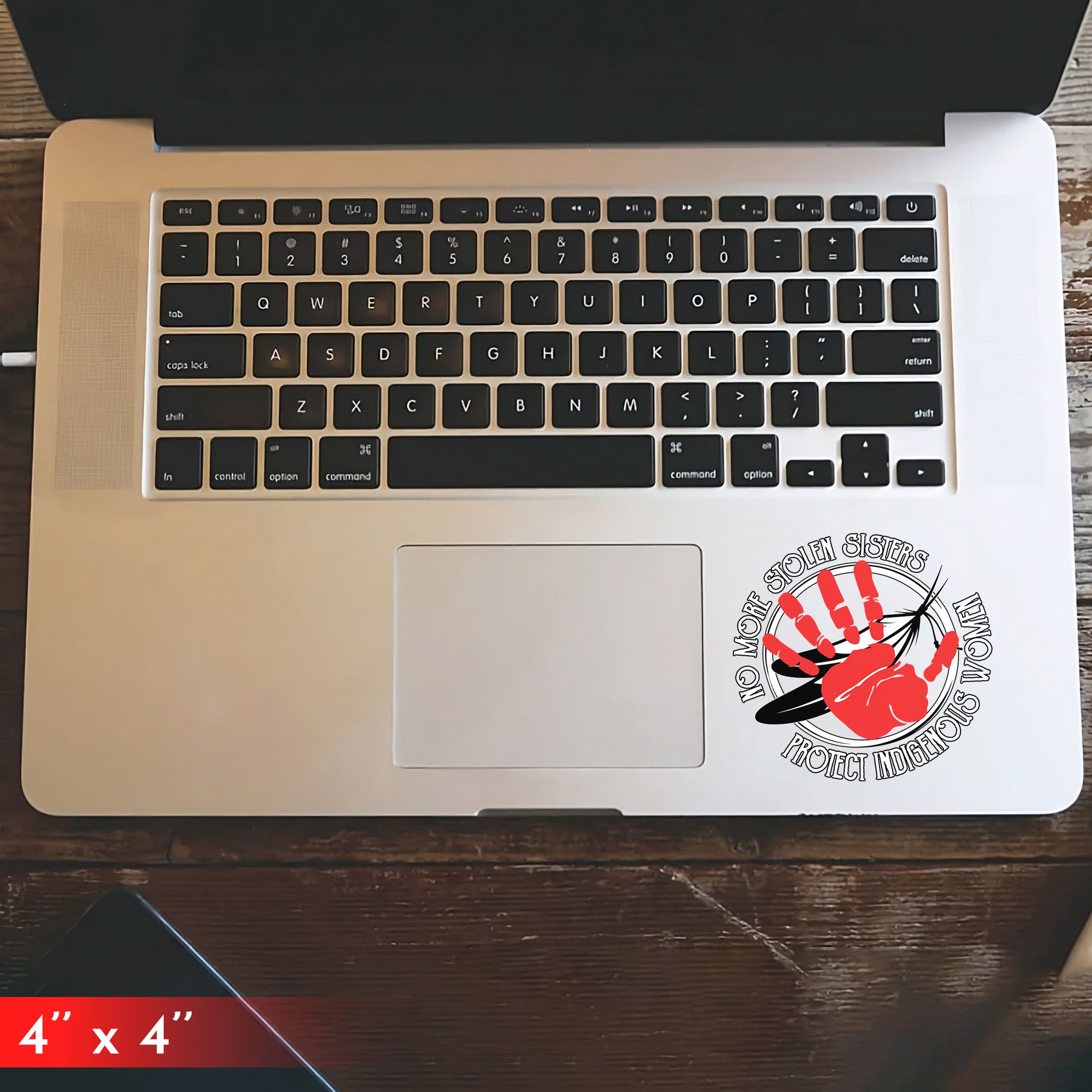 No More Stolen Sisters Red Hand Decal - Protect Indigenous Women