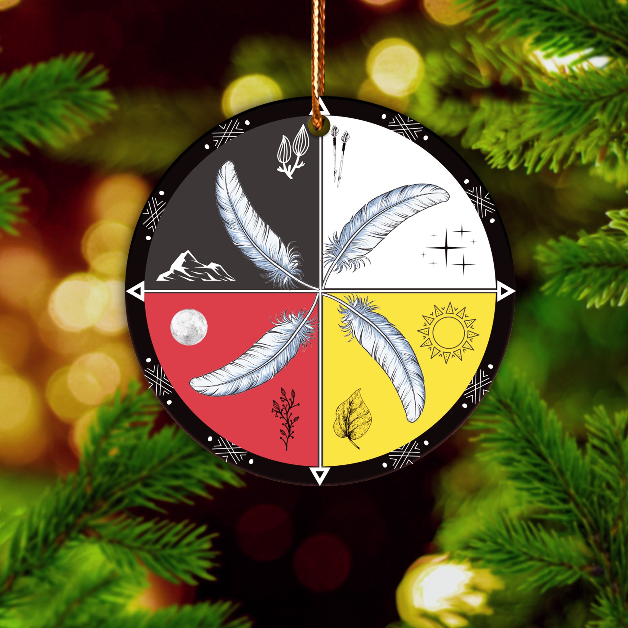 Four Directions Feather Native American - Unique Christmas Gift Decor Flat Acrylic