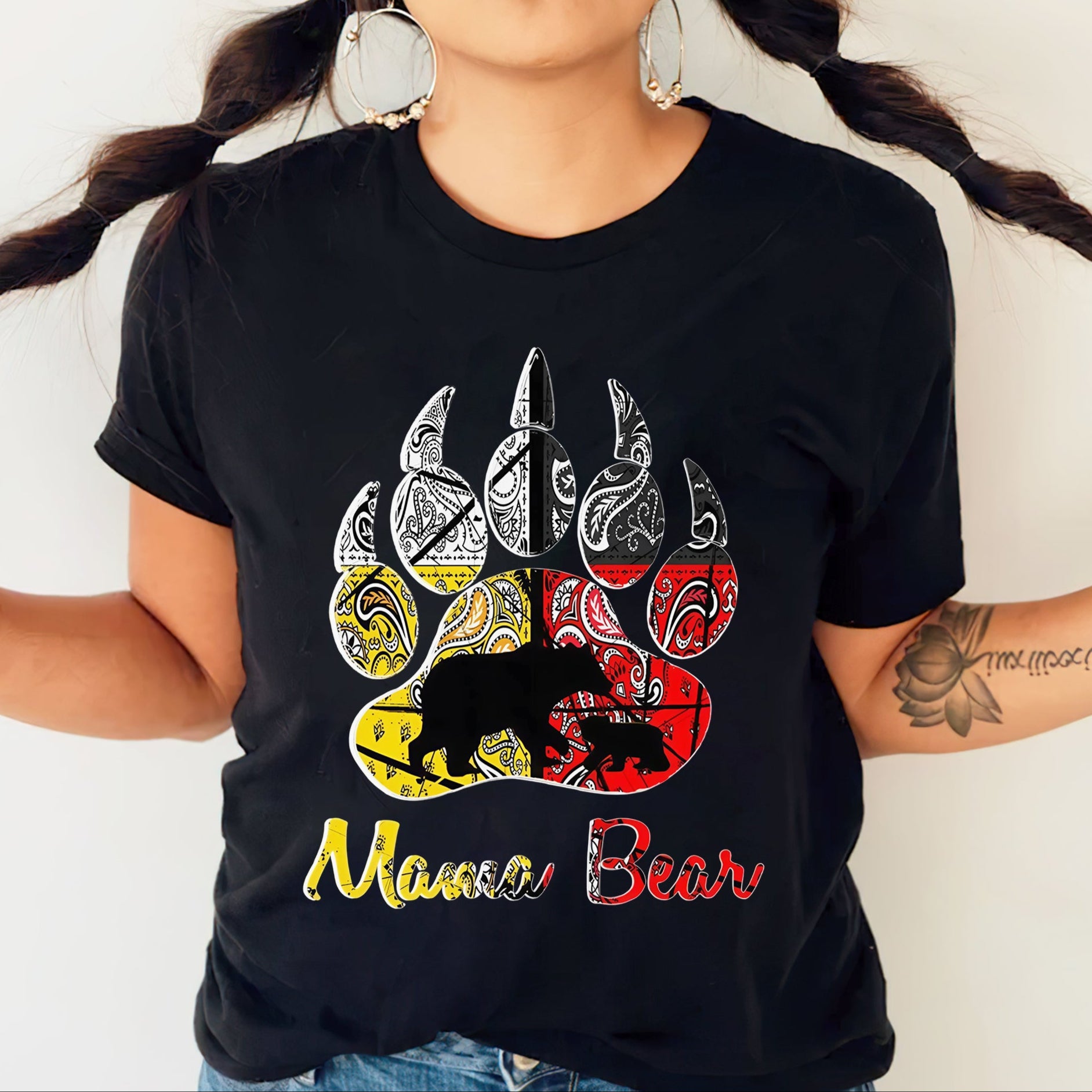 Bear Paw Mama - Unisex T-Shirt/T-Shirt V-Neck/Hoodie/Sweatshirt