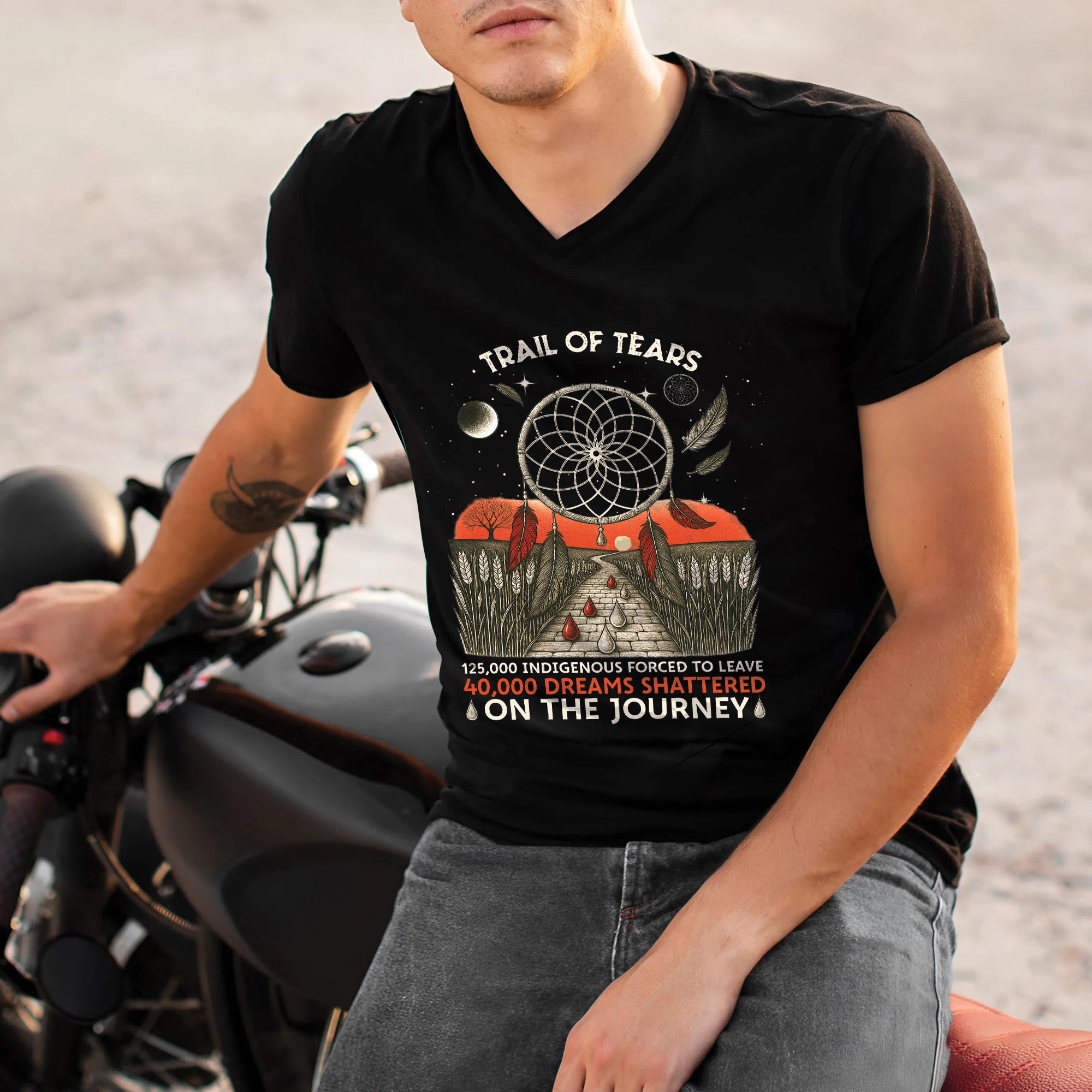 Trail of Tears Blood Tears Road - Unisex T-Shirt/T-Shirt V-Neck/Hoodie/Sweatshirt