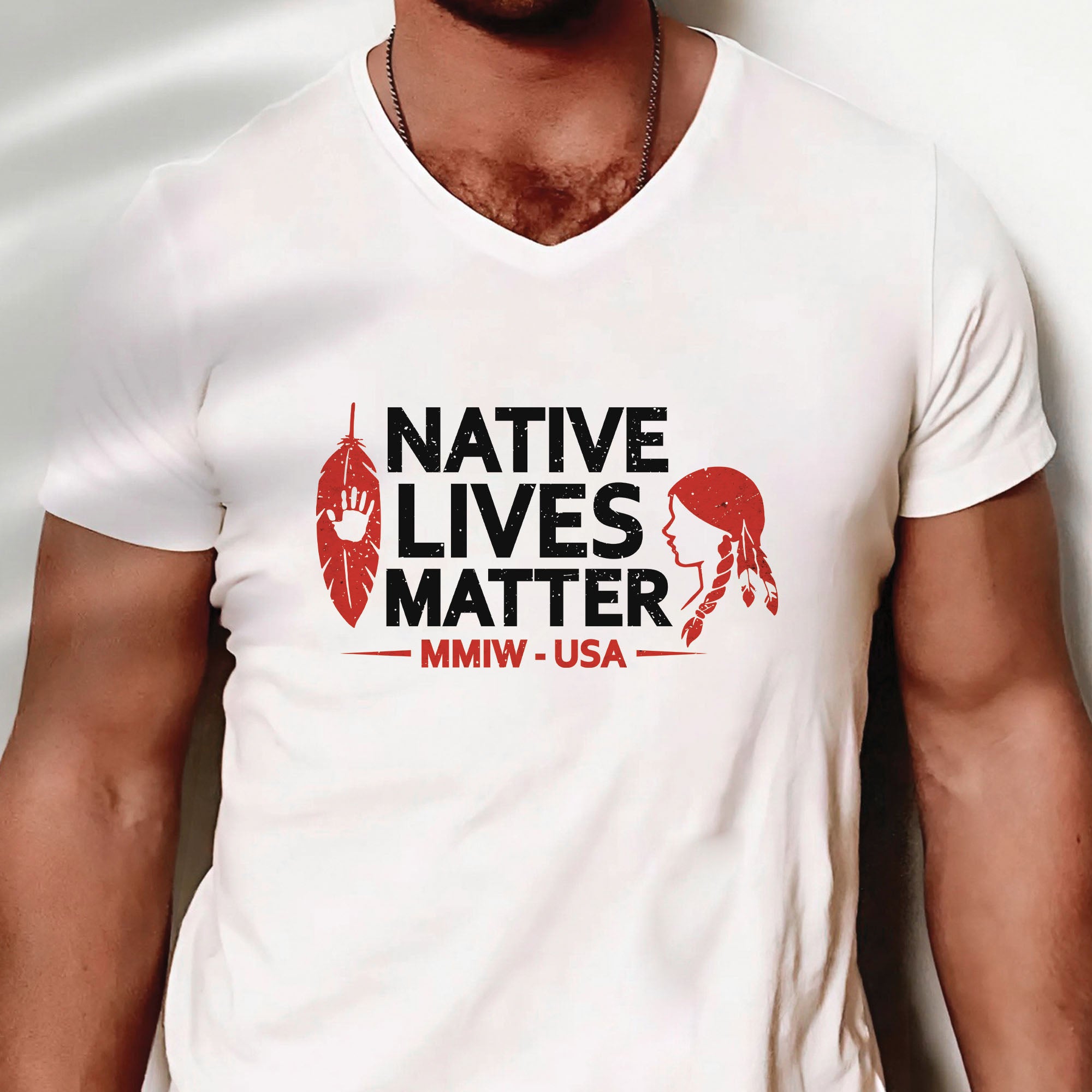 Native Lives Matter Indigenous Awareness MMIW USA Unisex T-shirt/T-shirt V-Neck/Hoodie/Sweatshirt