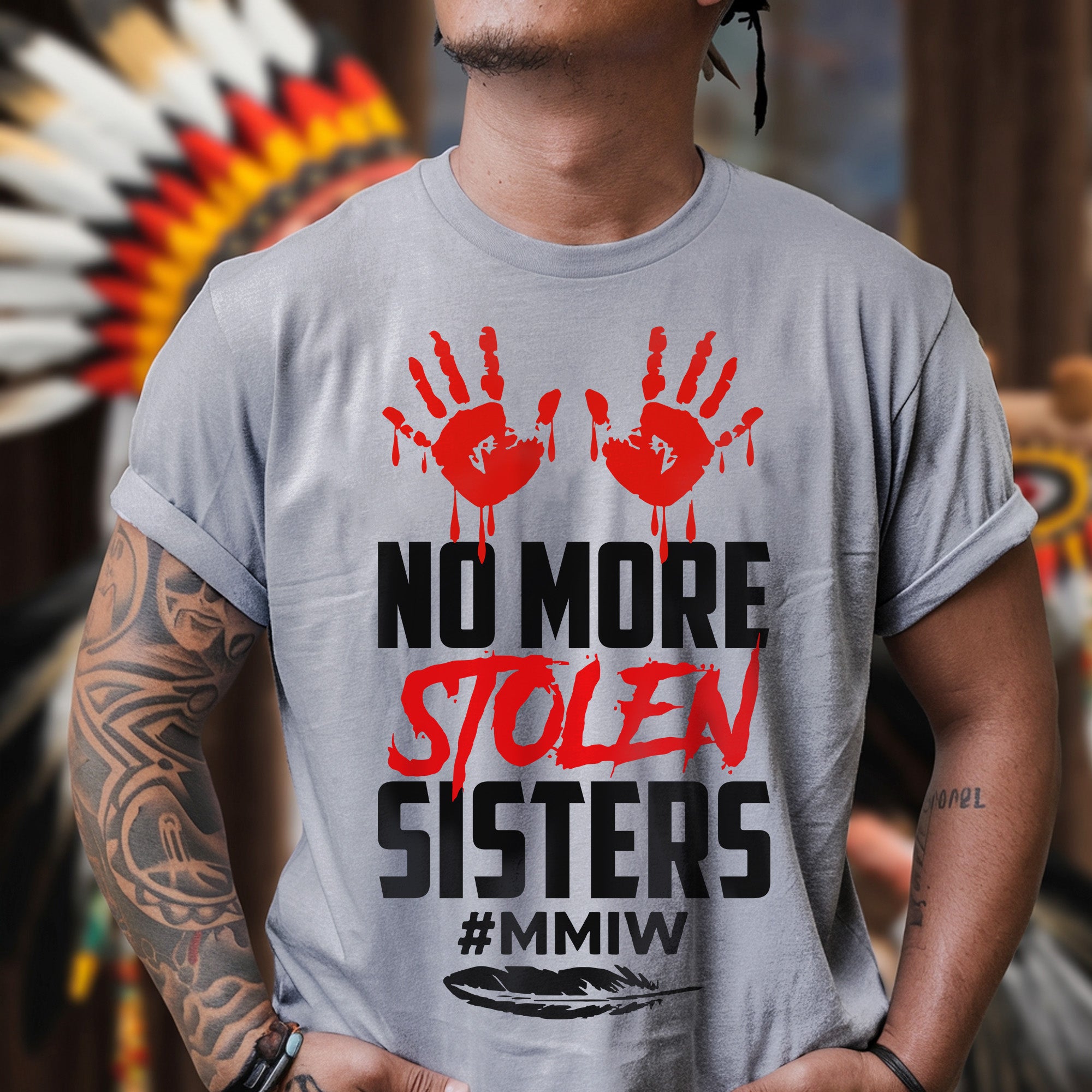 No More Stolen Sisters - MMIW Unisex T-Shirt/T-Shirt V-Neck/Hoodie/Sweatshirt One Side