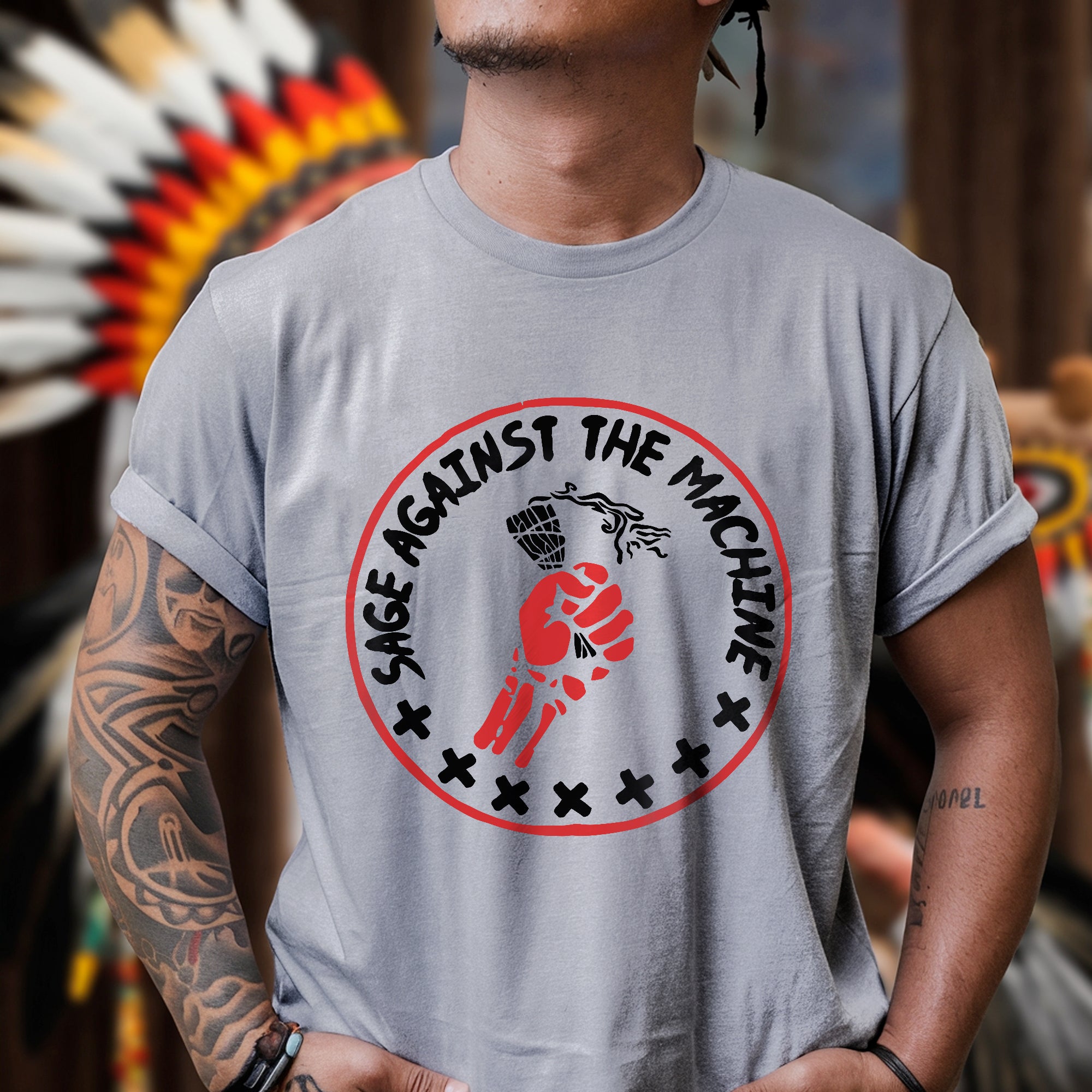 Sage Against The Machine Spiritual Power and Resistance Unisex T-shirt/T-shirt V-Neck/Hoodie/Sweatshirt 357