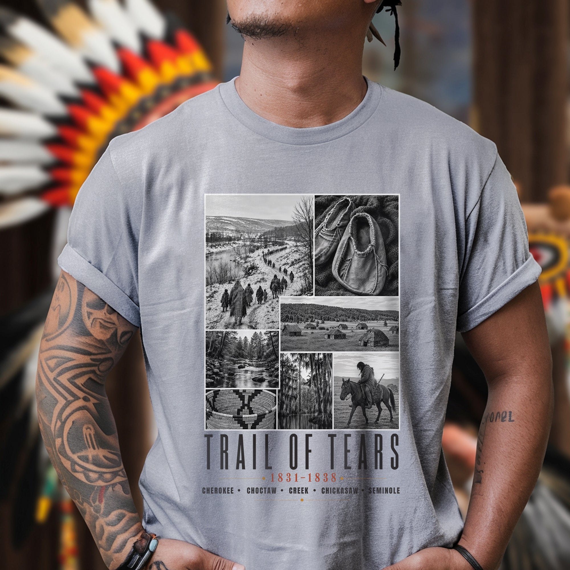 Trail of Tears Remembrance – Native American History & Heritage Unisex T-shirt/T-shirt V-neck/Hoodie/Sweatshirt
