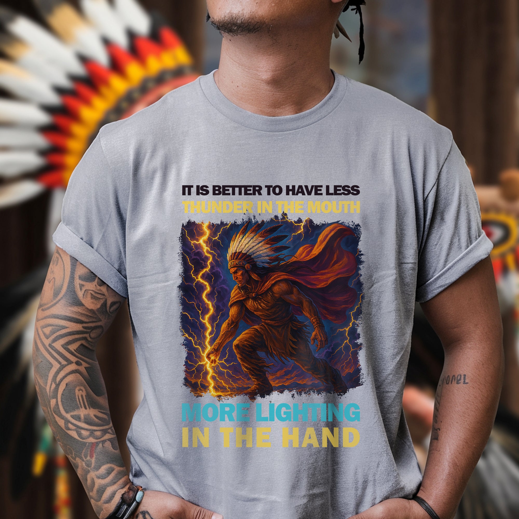 It Is Better To Have Less Thunder In The Mouth More Lighting In The Hand – Unisex T-Shirt/T-Shirt V-Neck/Hoodie/Sweatshirt