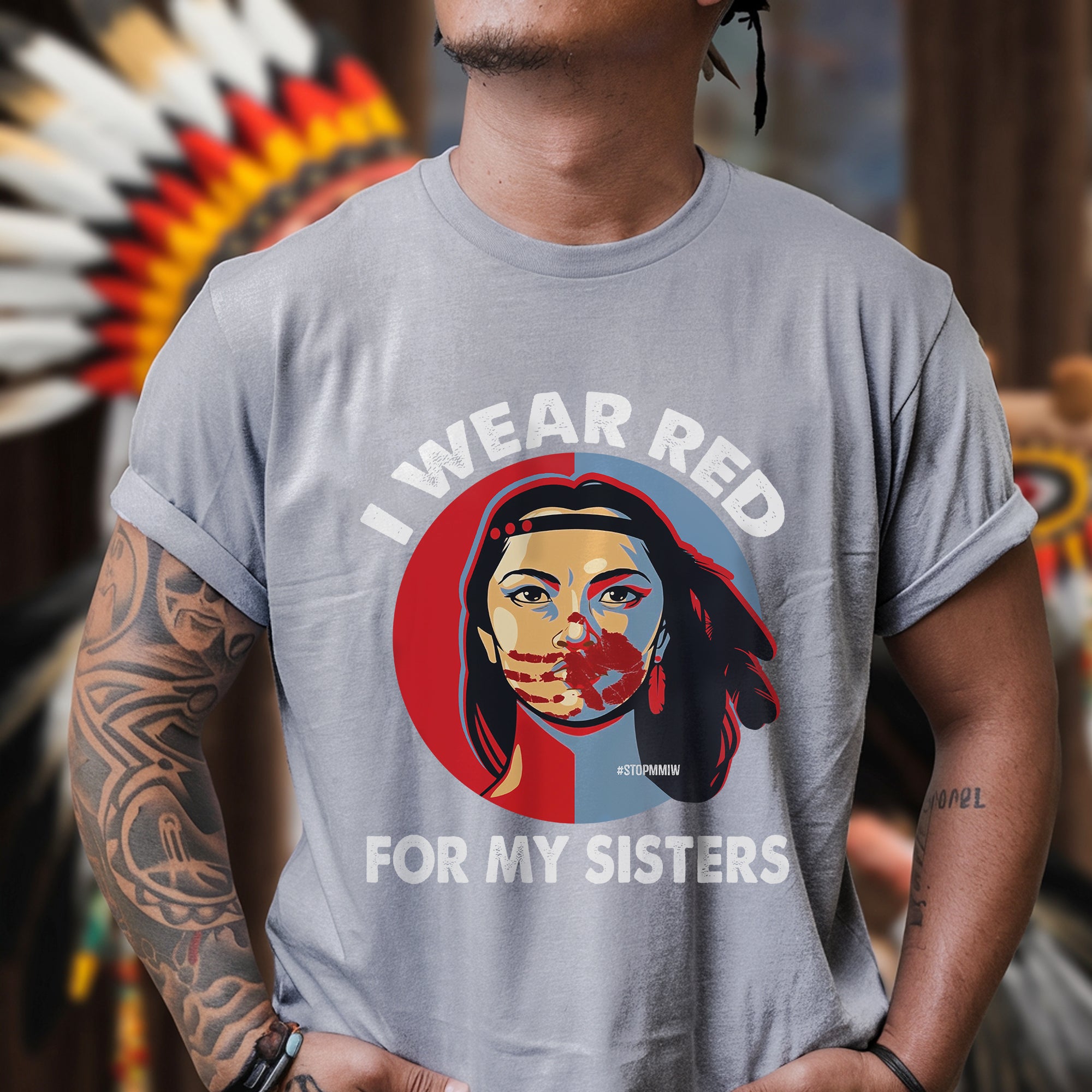 MMIW I Wear Red For My Sisters Red Hand Indigenous Women Unisex T-Shirt/Hoodie/Sweatshirt