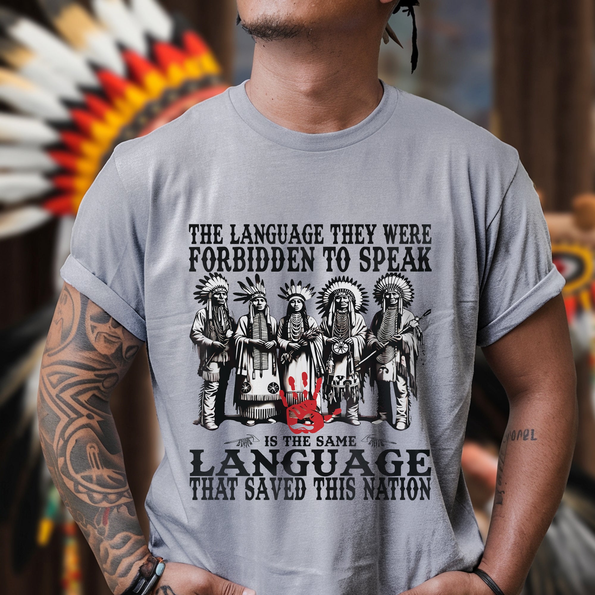 The Language They Were Forbidden To Speak – Unisex T-Shirt/T-Shirt V-Neck/Hoodie/Sweatshirt