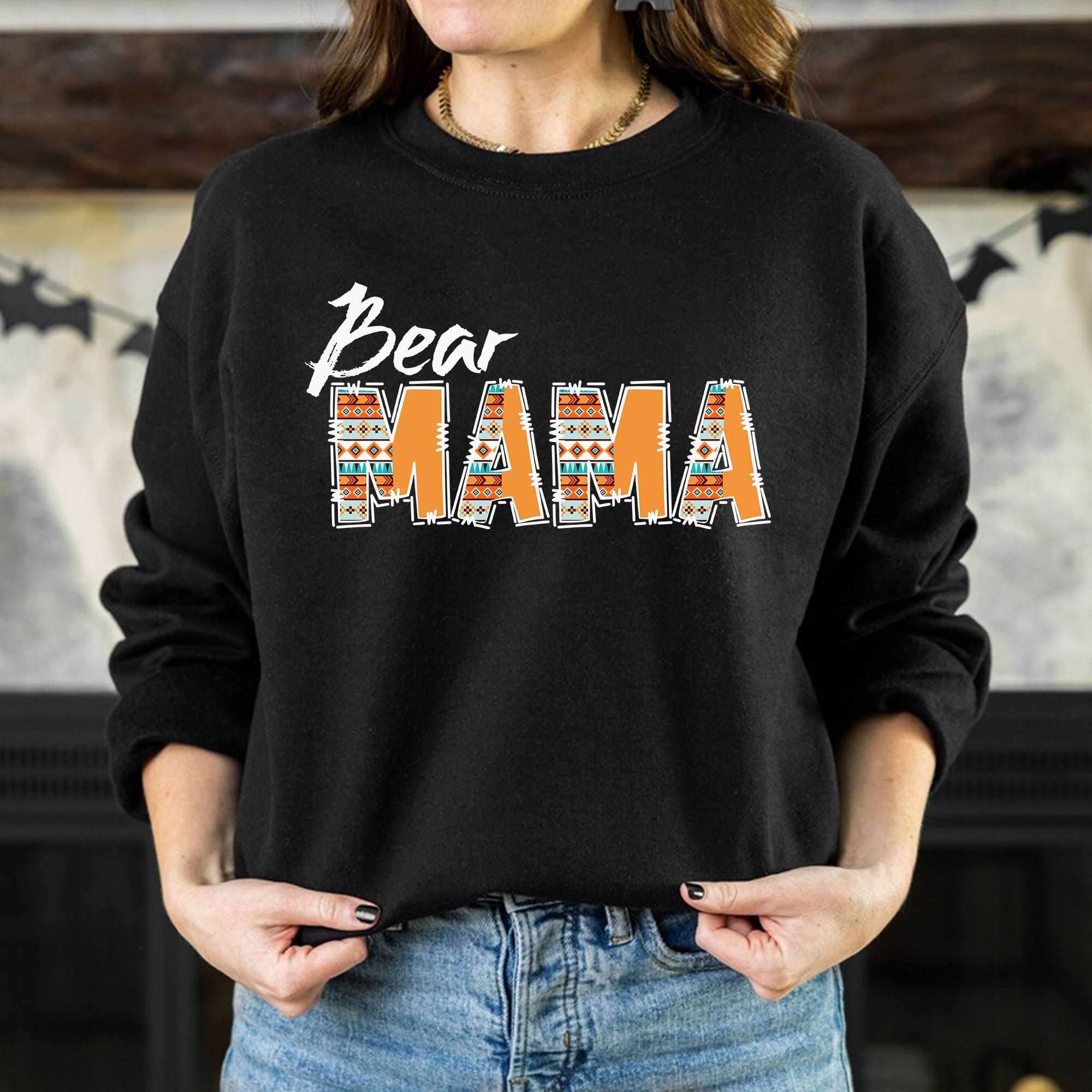 Bear Mama – Tribal Print Unisex T-Shirt/T-Shirt V-Neck/Hoodie/Sweatshirt