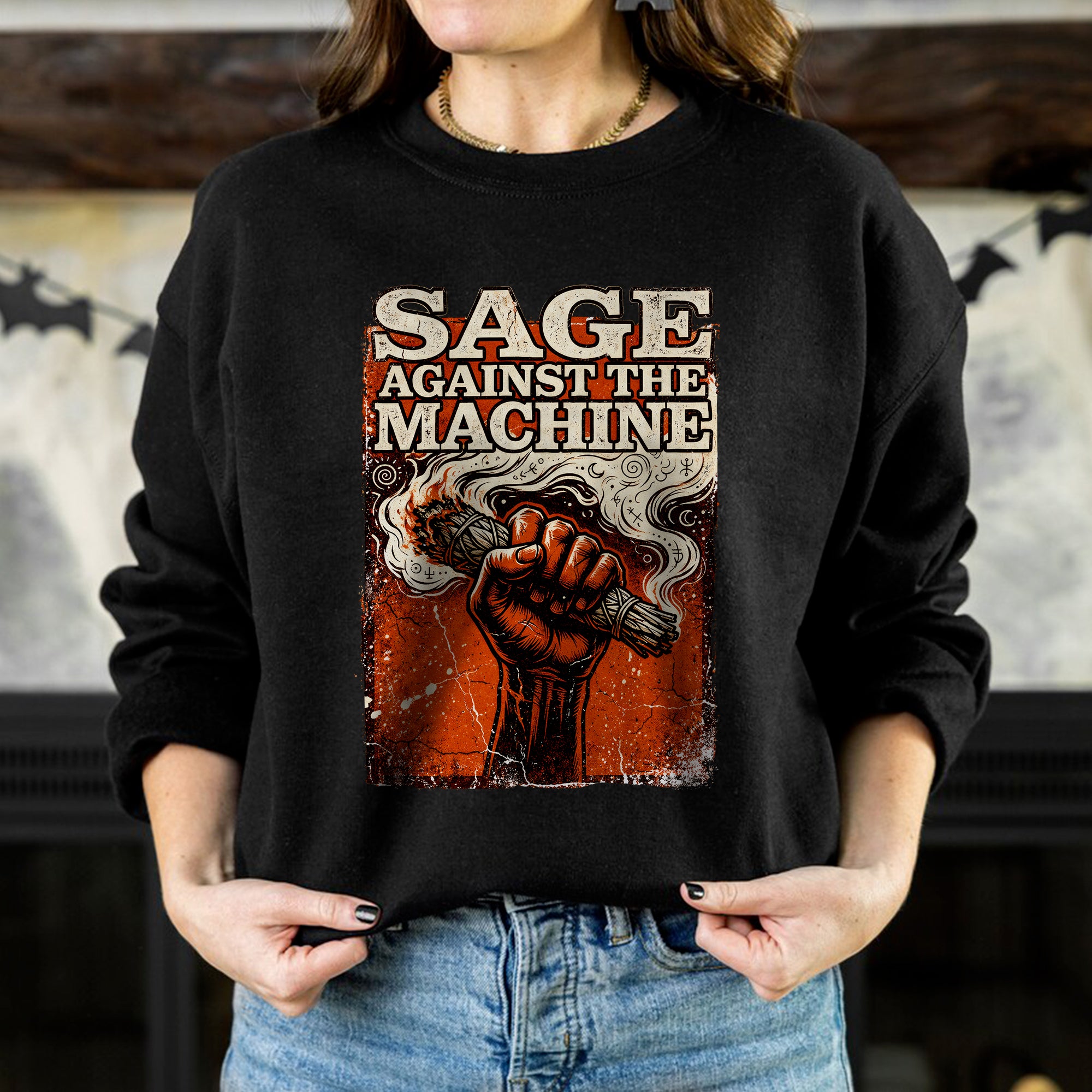 Sage Against The Machine Spiritual Power and Resistance Unisex T-shirt/T-shirt V-Neck/Hoodie/Sweatshirt 367