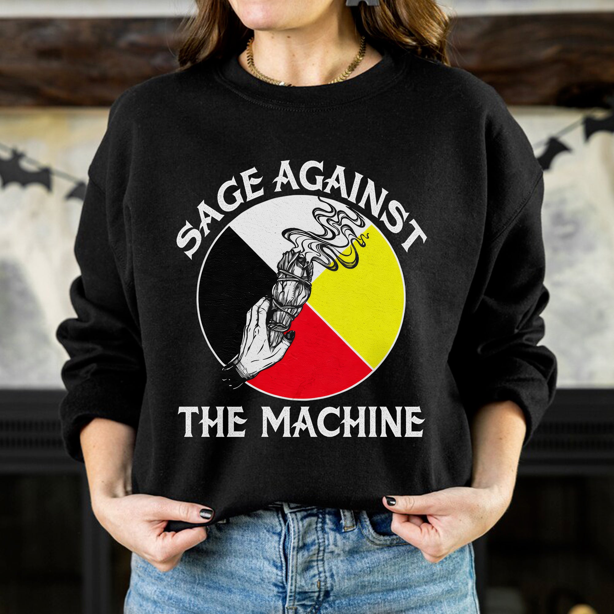 Sage Against The Machine Spiritual Power and Resistance Unisex T-shirt/T-shirt V-Neck/Hoodie/Sweatshirt 363
