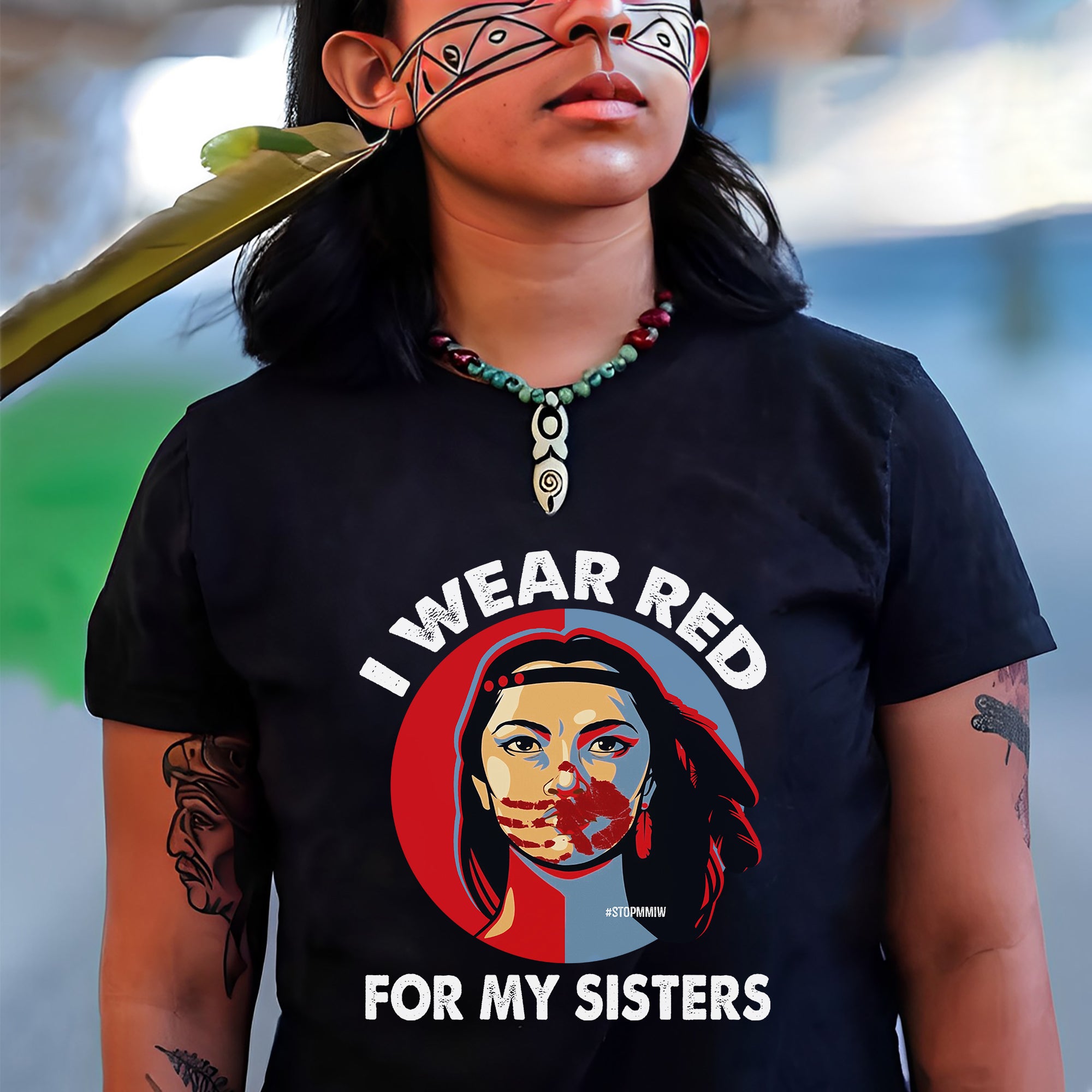 MMIW I Wear Red For My Sisters Red Hand Indigenous Women Unisex T-Shirt/Hoodie/Sweatshirt