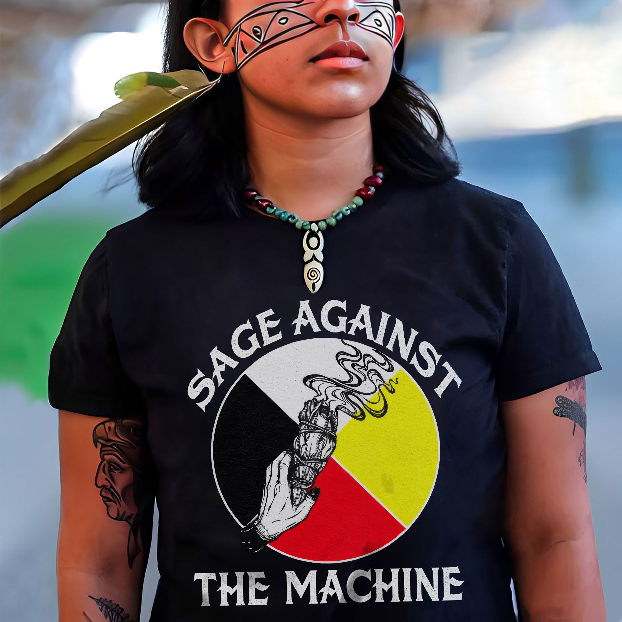 Sage Against The Machine Spiritual Power and Resistance Unisex T-shirt/T-shirt V-Neck/Hoodie/Sweatshirt 363