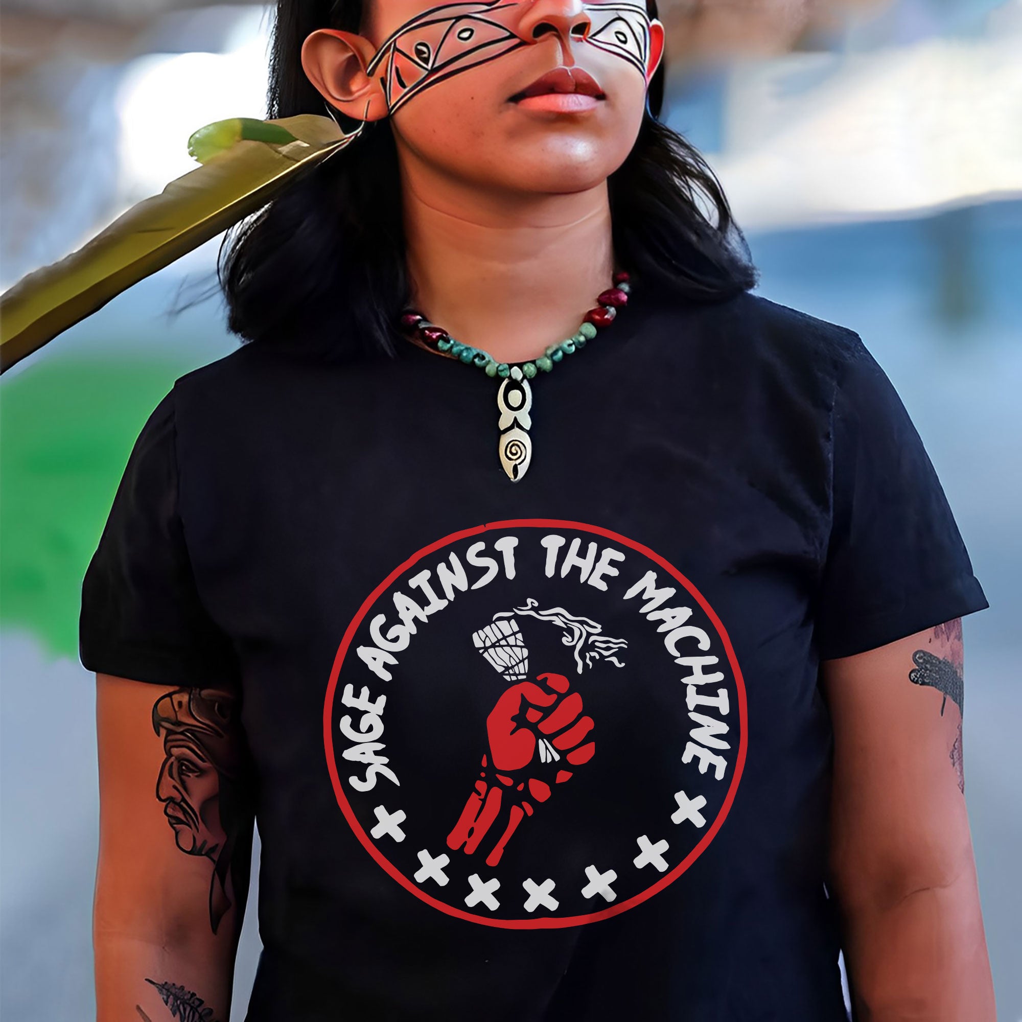 Sage Against The Machine Spiritual Power and Resistance Unisex T-shirt/T-shirt V-Neck/Hoodie/Sweatshirt 357