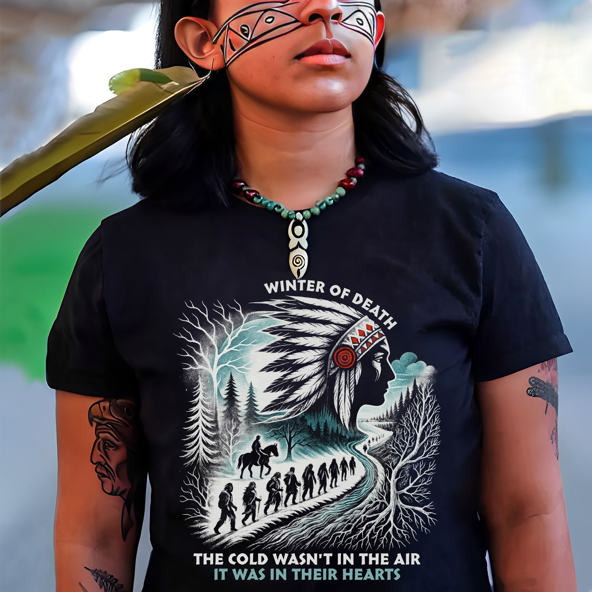 Winter of Death – Native Spirit - Unisex T-Shirt/T-Shirt V-Neck/Hoodie/Sweatshirt