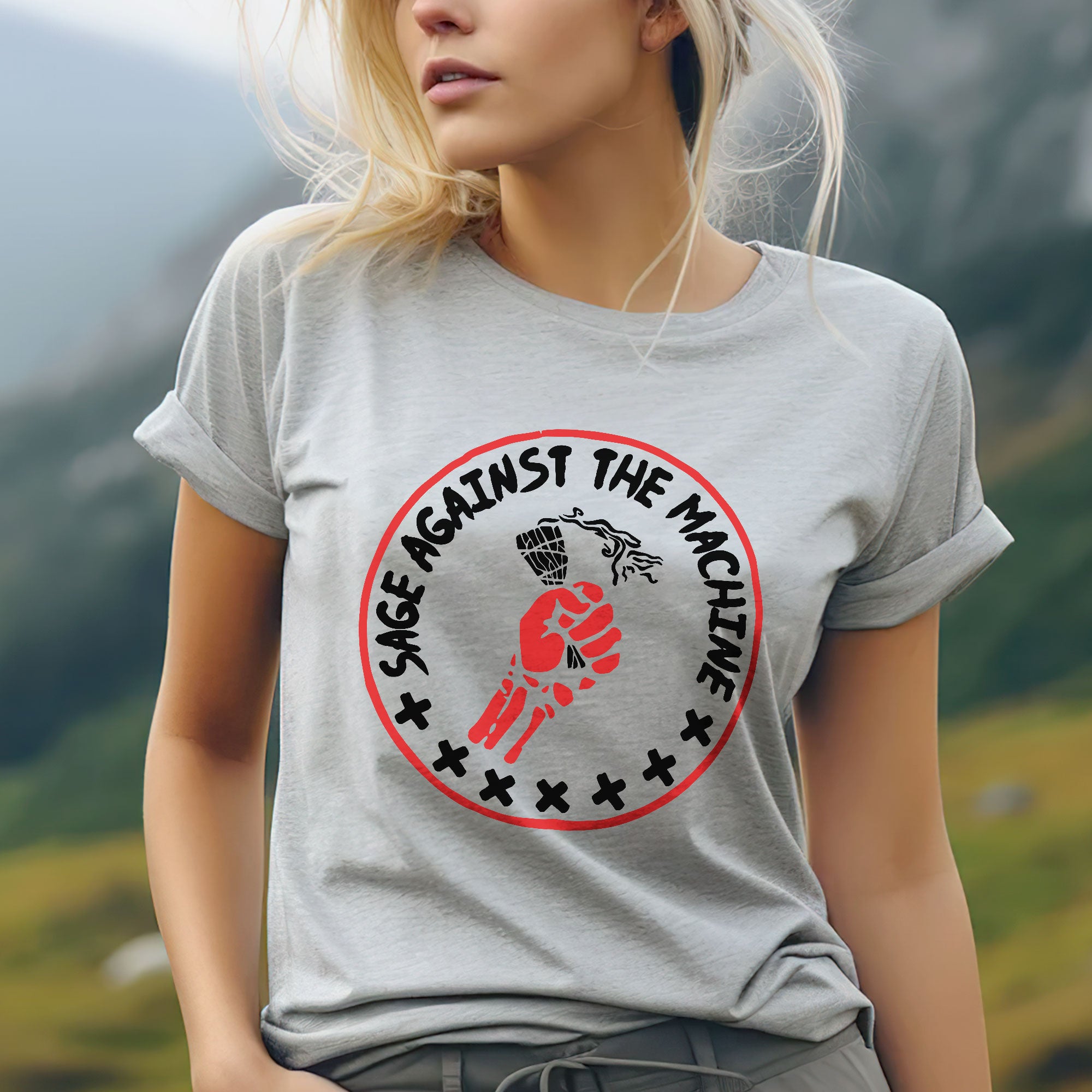 Sage Against The Machine Spiritual Power and Resistance Unisex T-shirt/T-shirt V-Neck/Hoodie/Sweatshirt 357