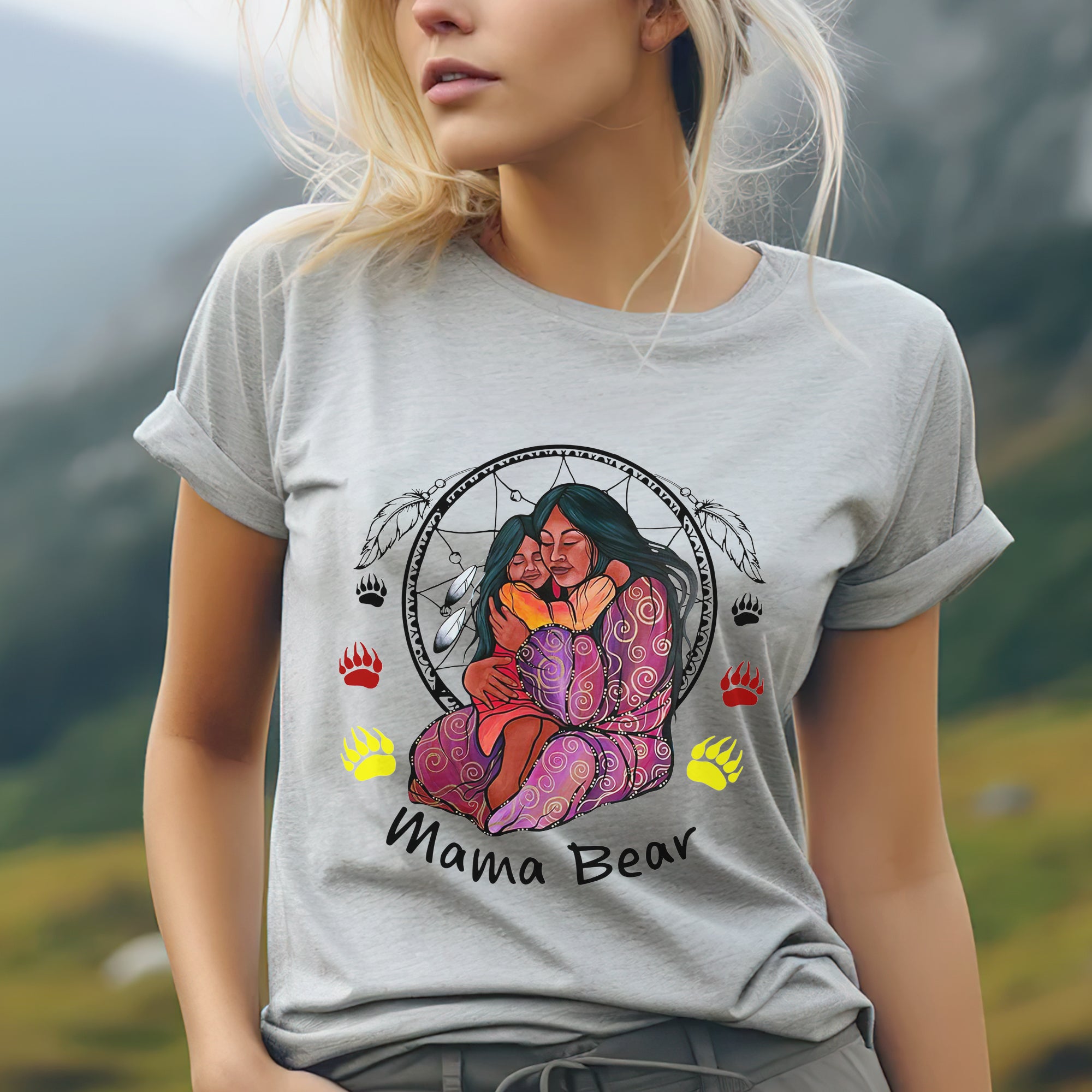 Mama Bear – Embracing Love and Strength Tee Unisex T-Shirt/T-Shirt V-Neck/Hoodie/Sweatshirt