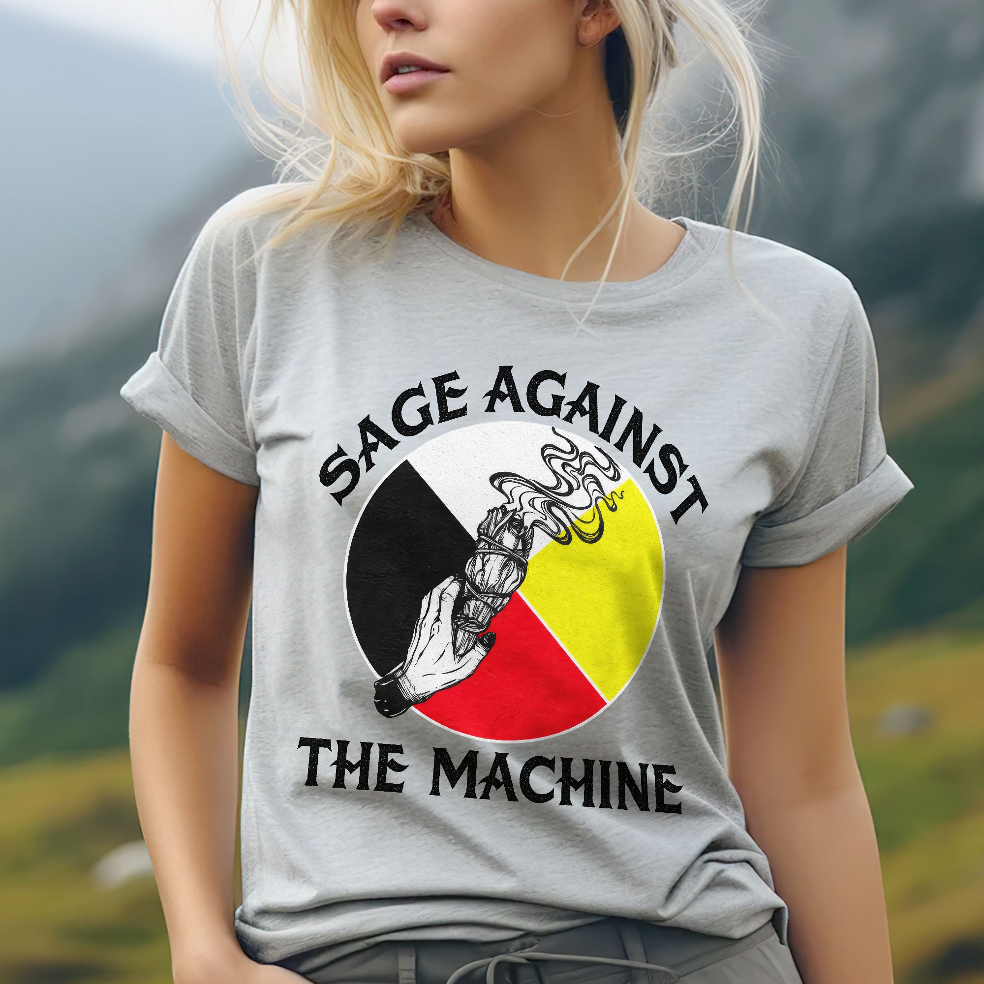 Sage Against The Machine Spiritual Power and Resistance Unisex T-shirt/T-shirt V-Neck/Hoodie/Sweatshirt 363