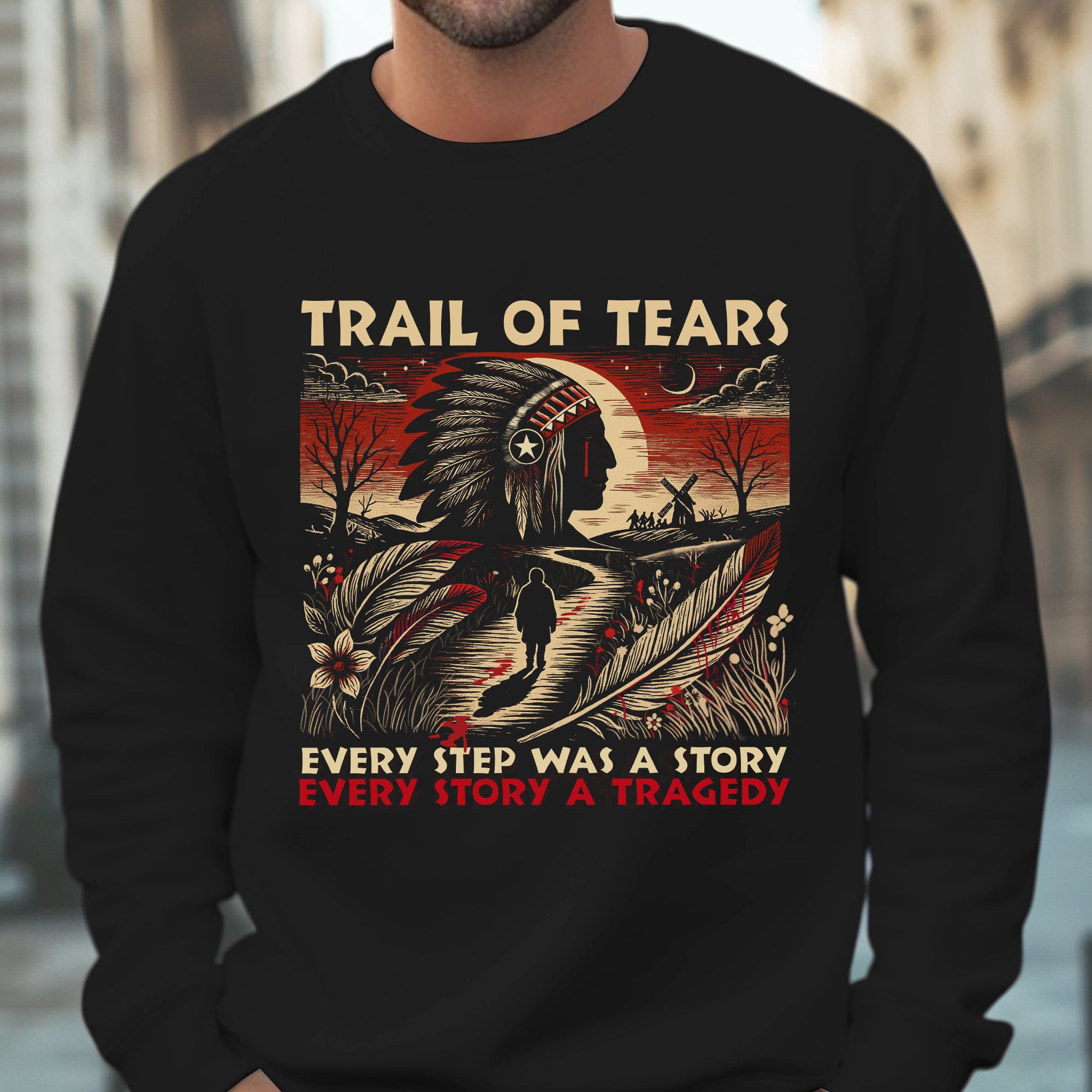 Trail of Tears T-Shirt – Powerful Native American Tribute - Unisex T-Shirt/T-Shirt V-Neck/Hoodie/Sweatshirt