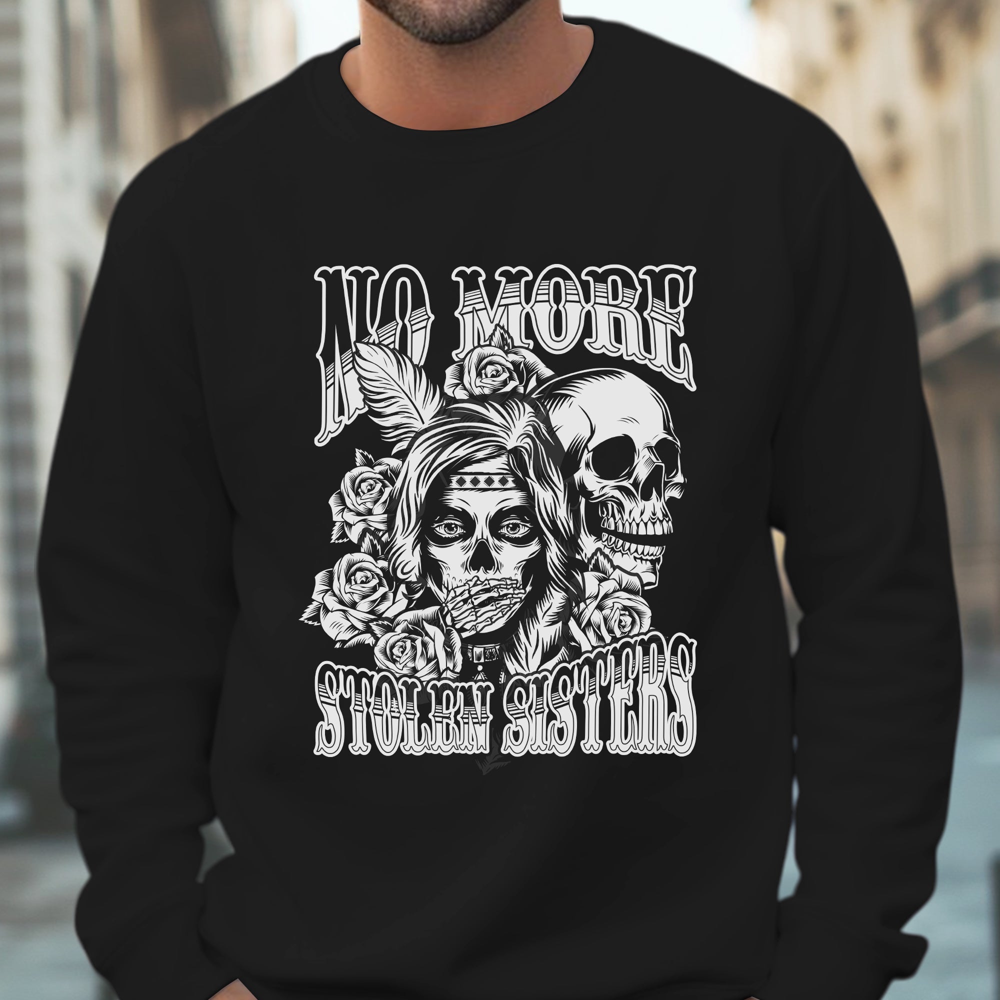 No More Stolen Sisters - MMIW Unisex T-Shirt/T-Shirt V-Neck/Hoodie/Sweatshirt One Side