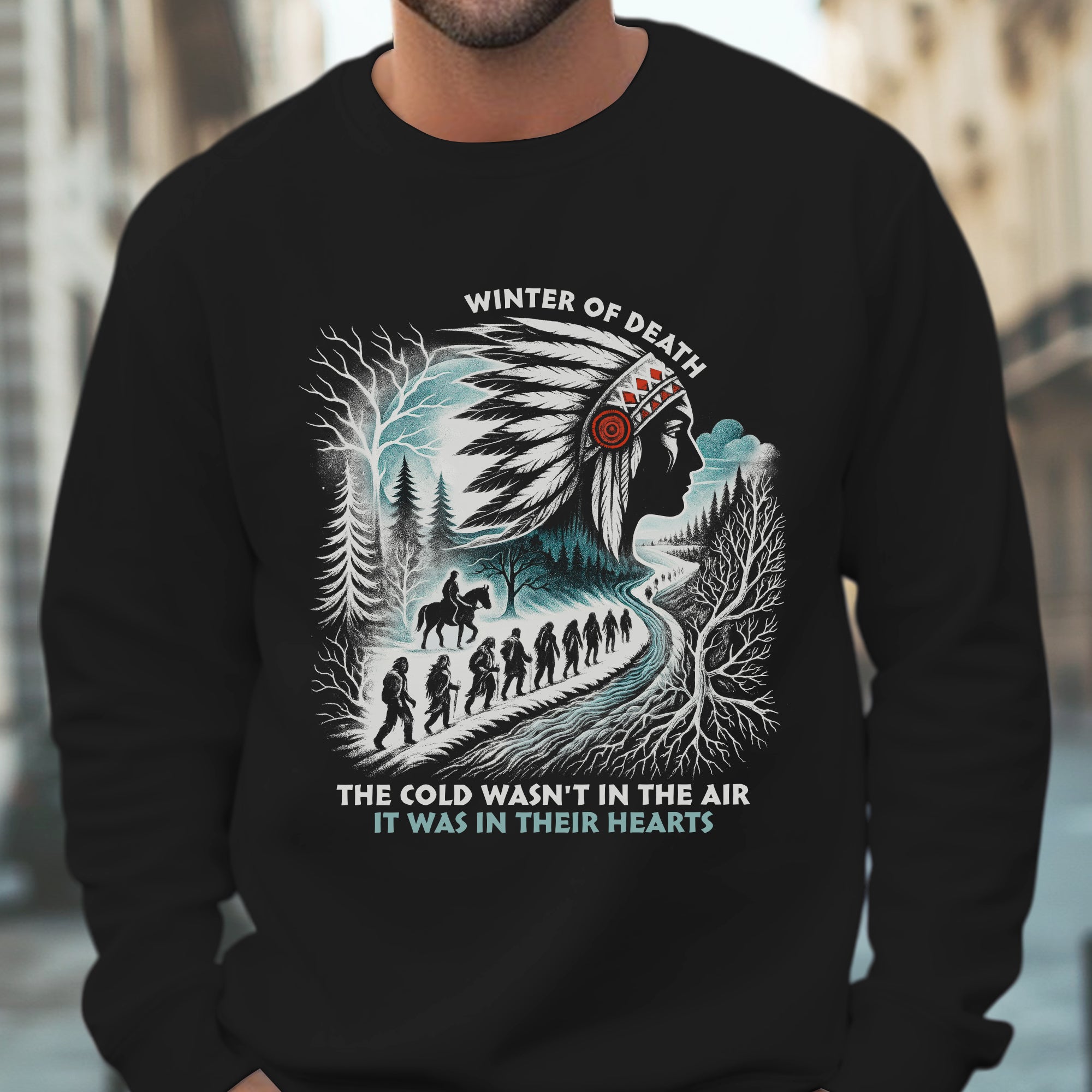 Winter of Death – Native Spirit - Unisex T-Shirt/T-Shirt V-Neck/Hoodie/Sweatshirt