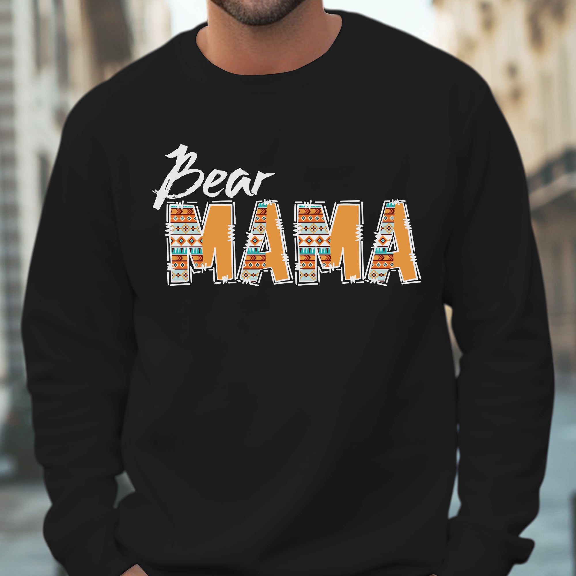 Bear Mama – Tribal Print Unisex T-Shirt/T-Shirt V-Neck/Hoodie/Sweatshirt