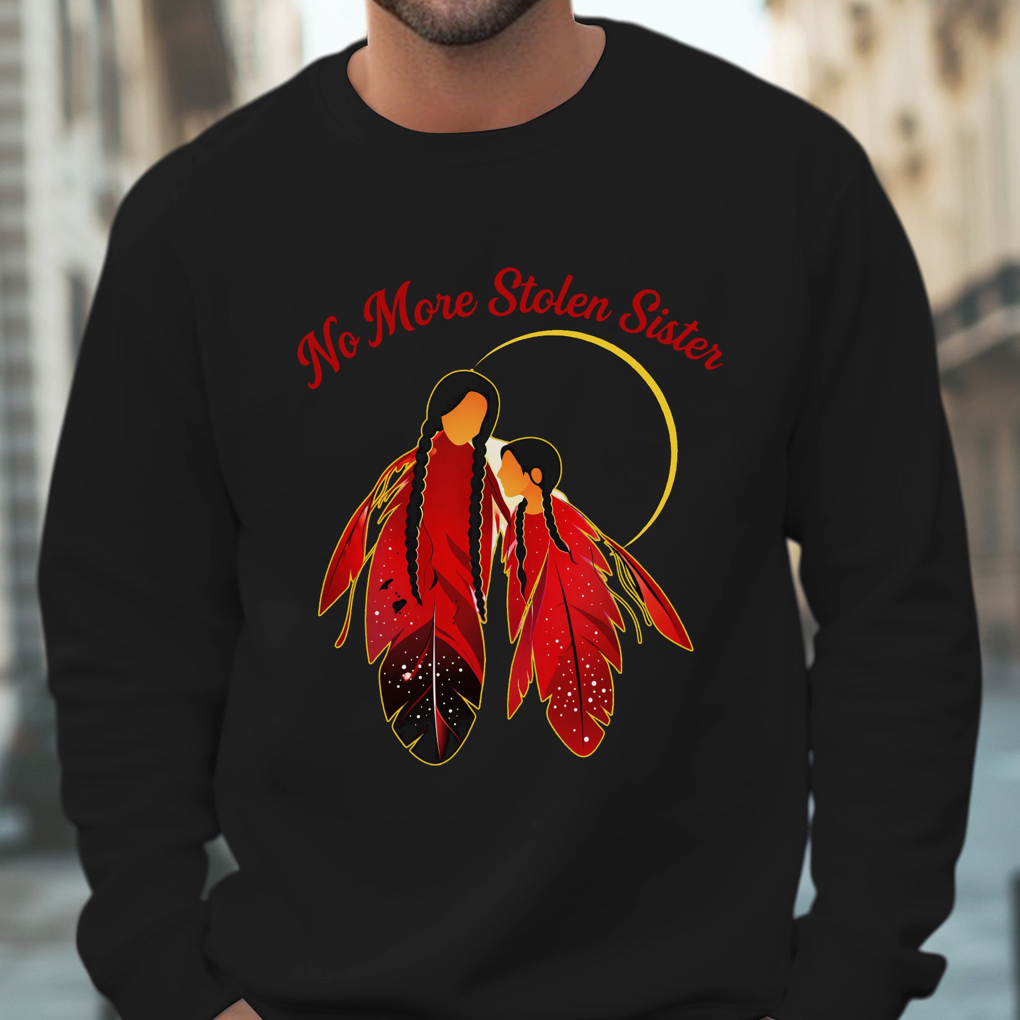 No More Stolen Sisters Red Feather Unisex T-shirt/T-shirt V-Neck/Hoodie/Sweatshirt