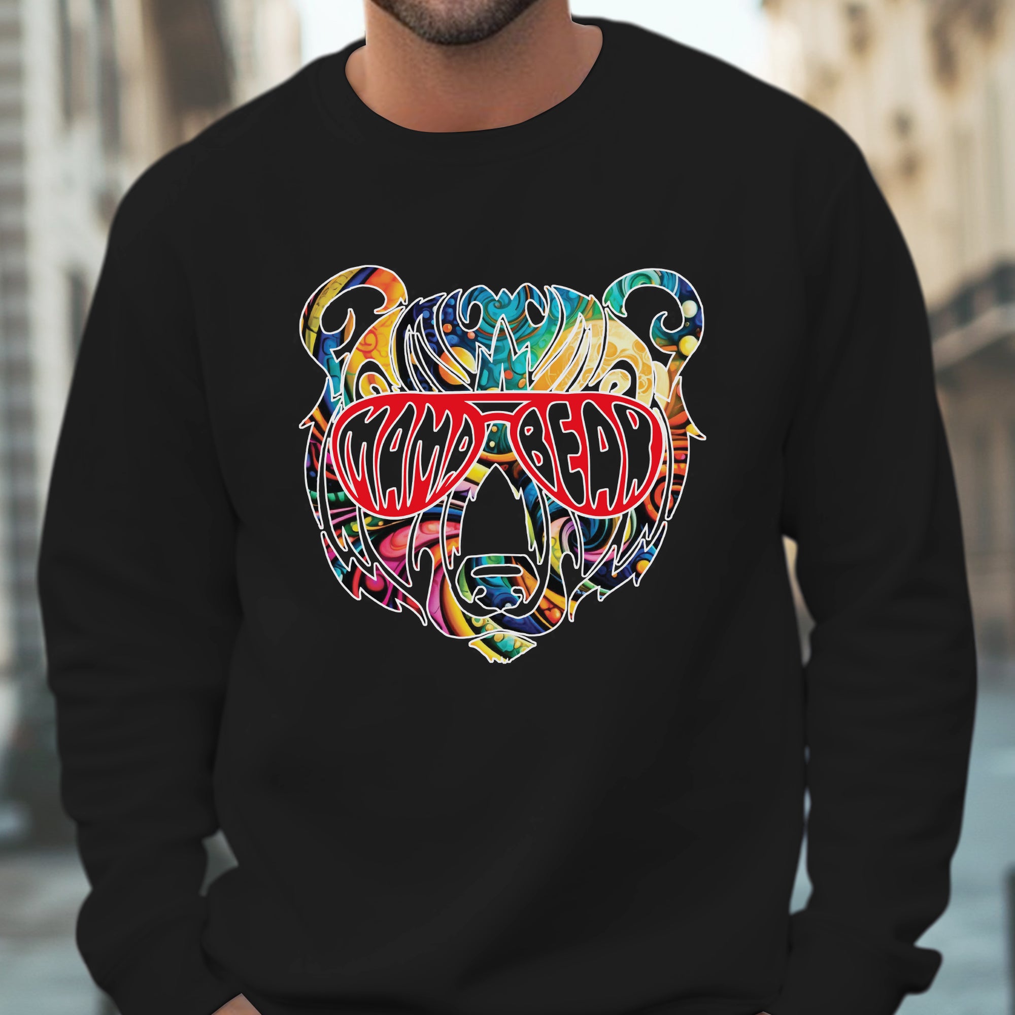 Mama Bear – Colorful Psychedelic Bear Unisex T-Shirt/T-Shirt V-Neck/Hoodie/Sweatshirt